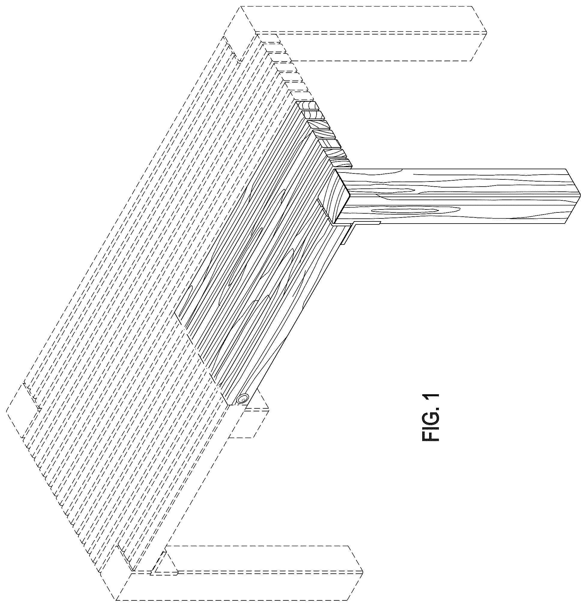 Patent USD1076519 — Modular rectangular-slat furniture — Figure 1