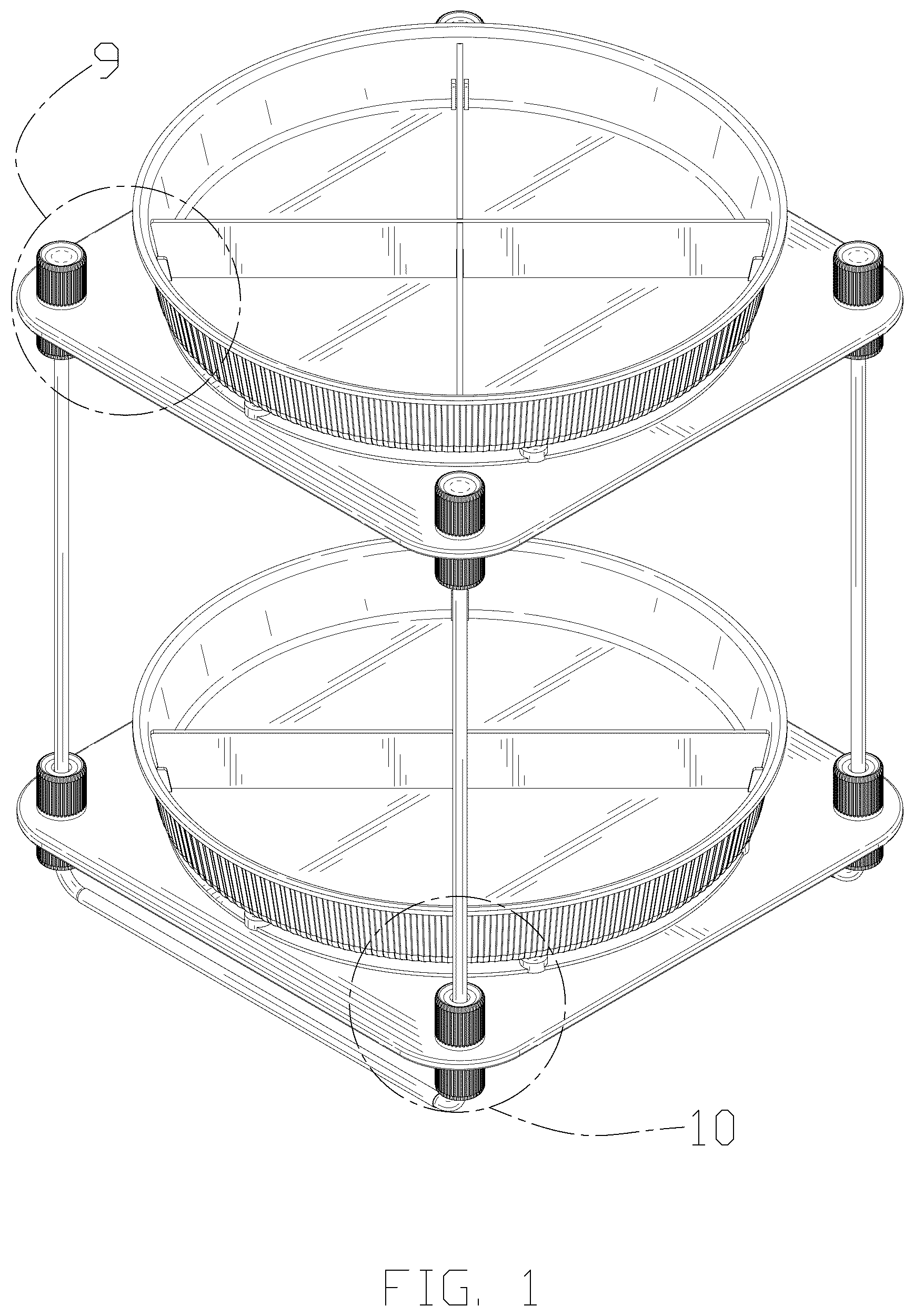 Patent USD1076524 — Turntable storage rack — Figure 1