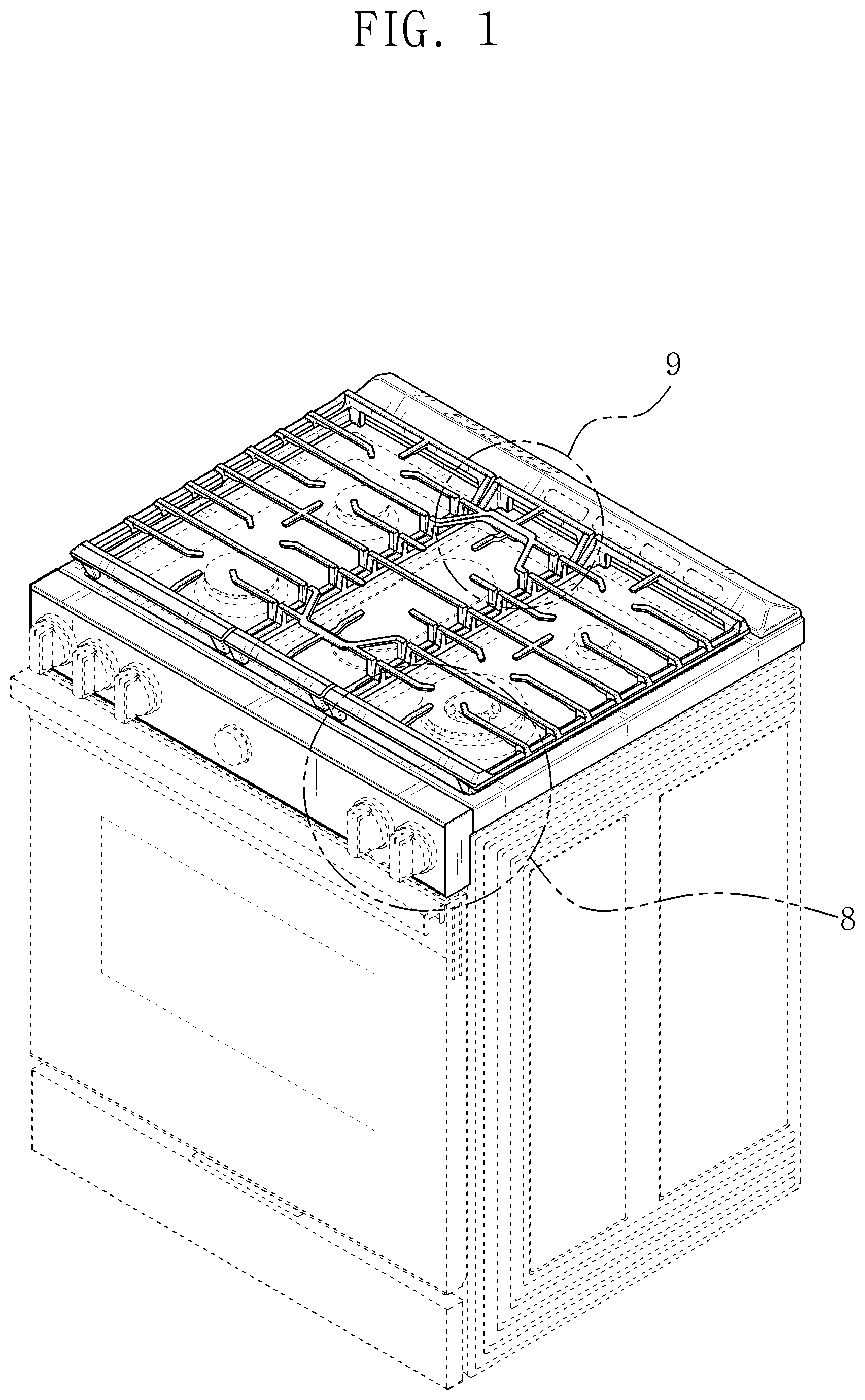 Patent USD1076562 — Gas oven range — Figure 1