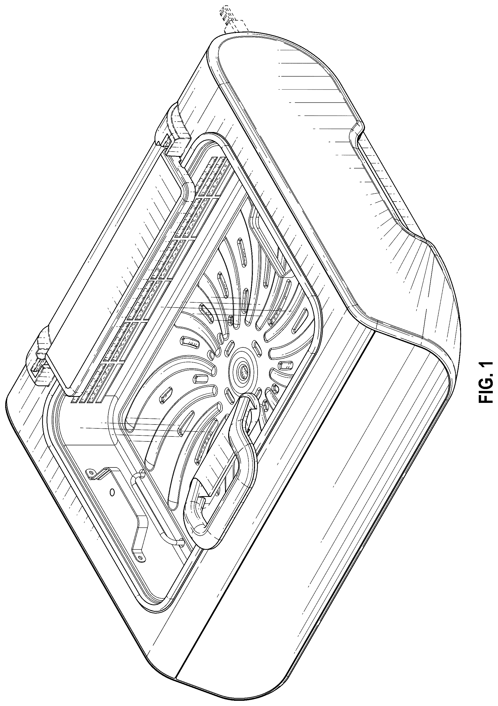 Patent USD1076571 Figure 1 – Combined air fryer grill and food station