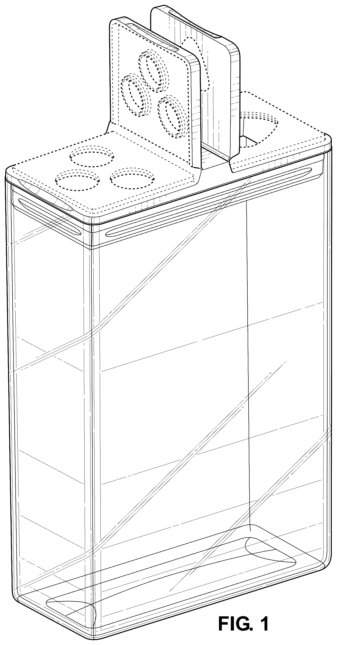 Patent USD1076600 — Receptacle with lid — Figure 1