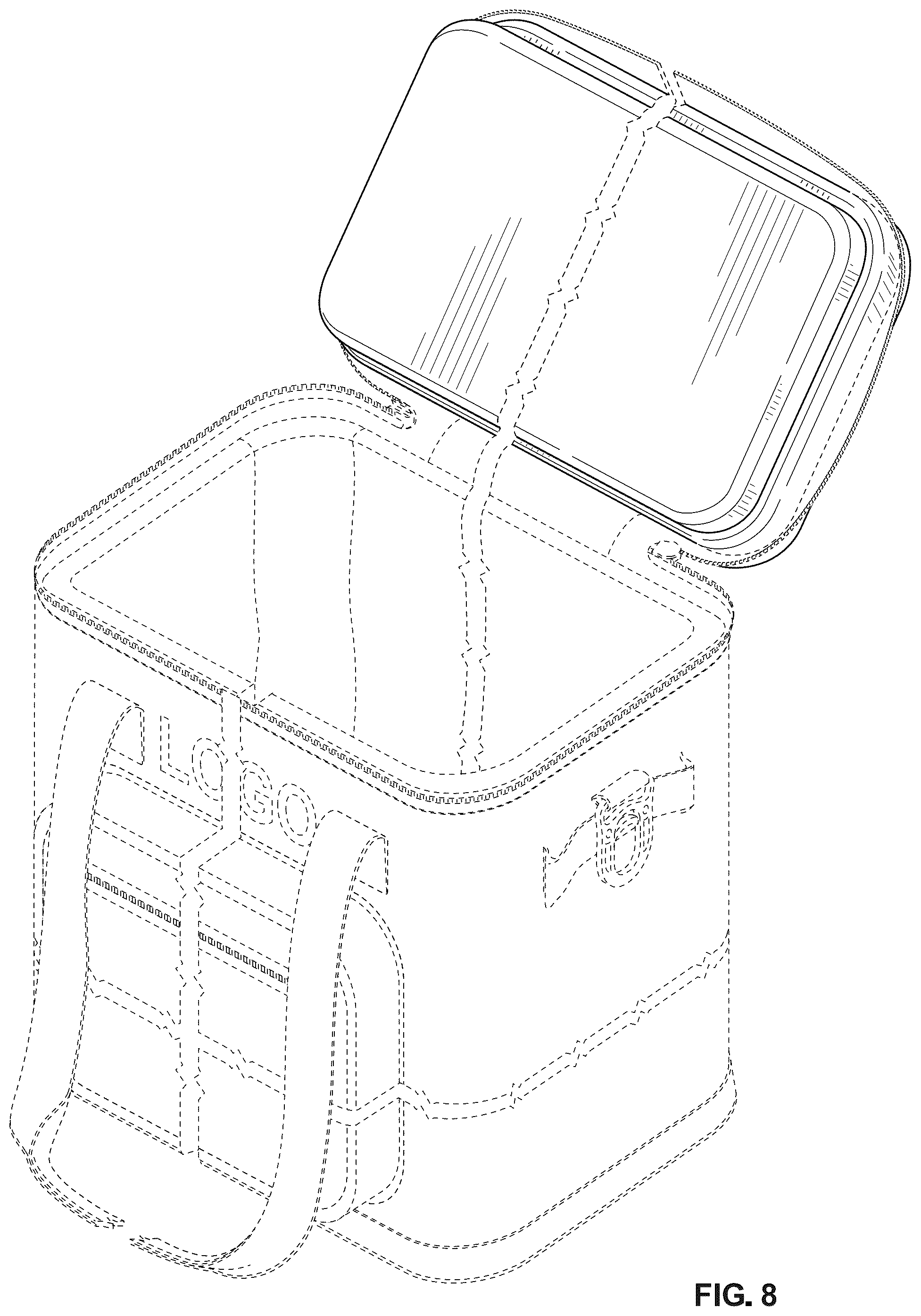 Patent USD1076603 Figure 8 – Insulating container