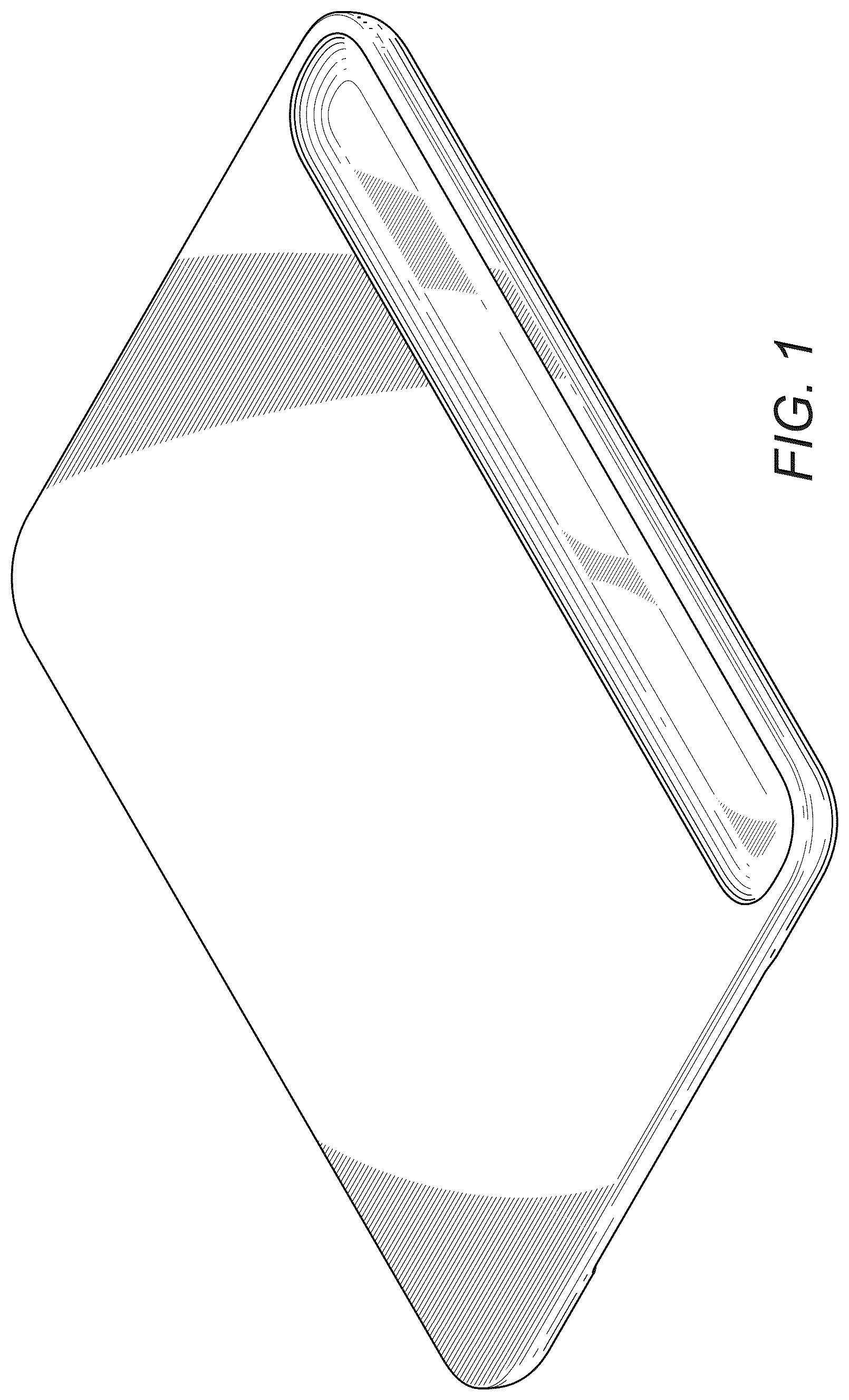 Patent USD1076614 Figure 1 – Cutting board