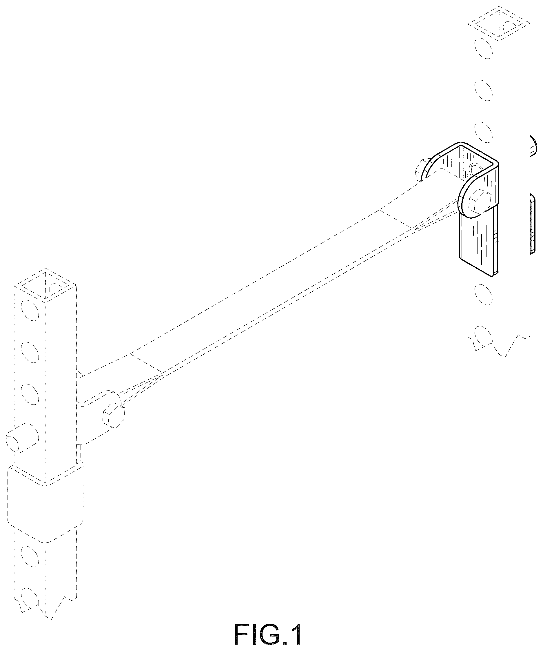 Patent USD1076648 Figure 1 – Strap hanger