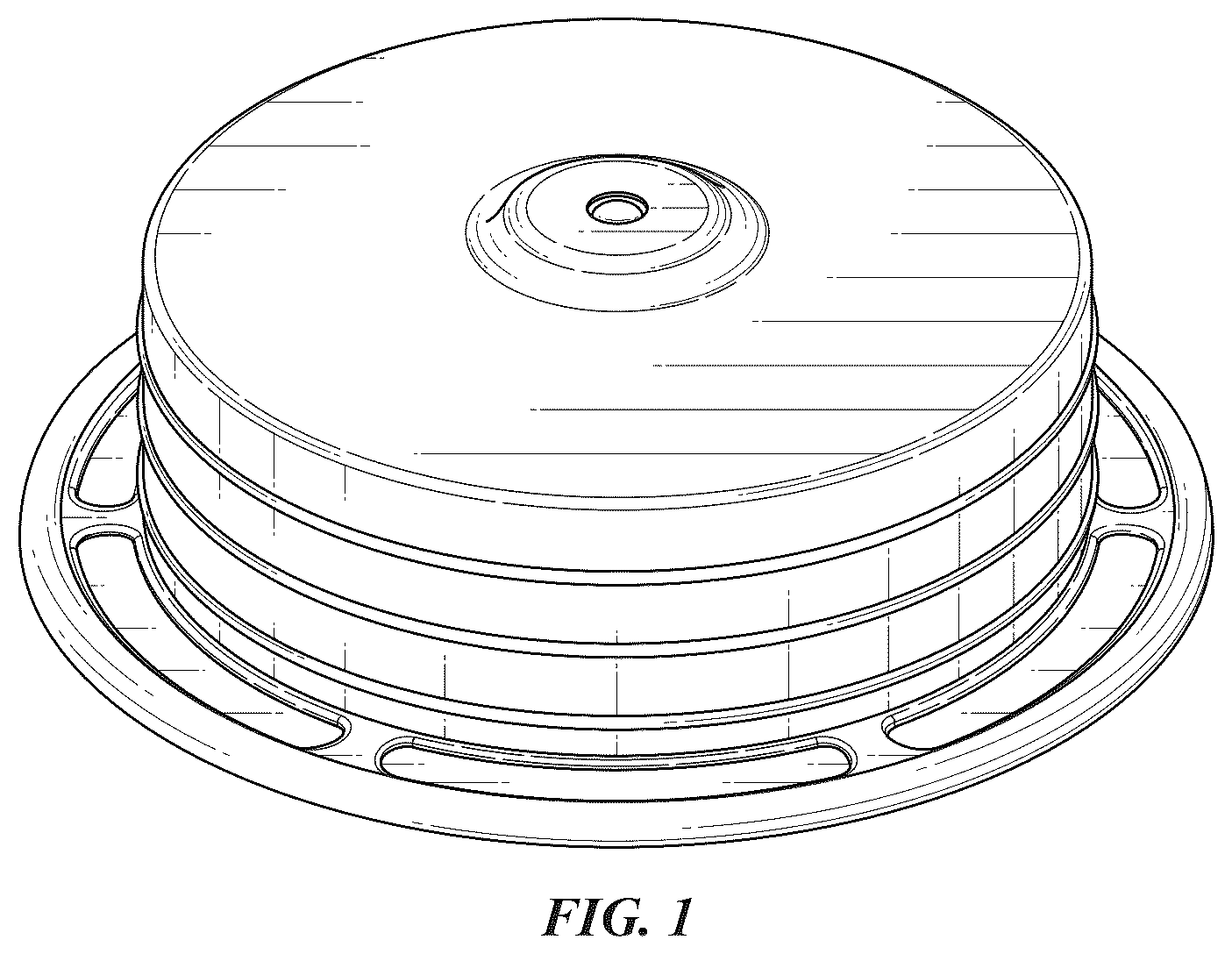 Patent USD1076668 — Vented flexible container lid — Figure 1