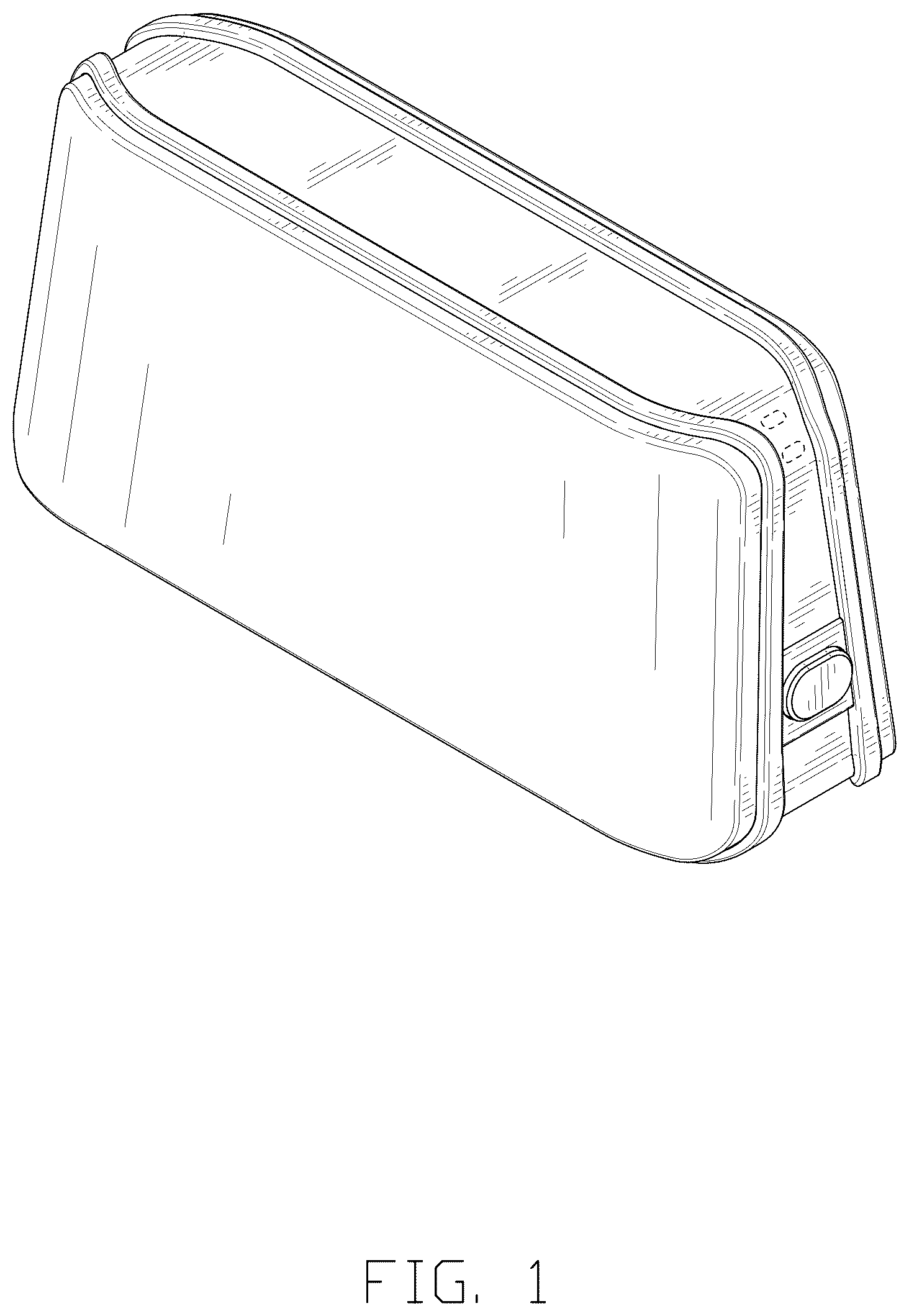 Patent USD1076681 Figure 1 – Combined time clock with charging device