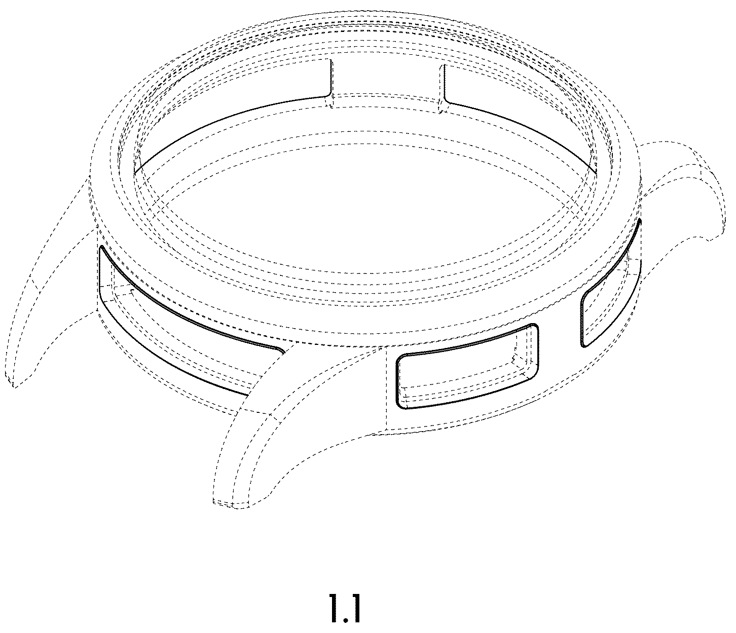 Patent USD1076684 — Watch case — Figure 1