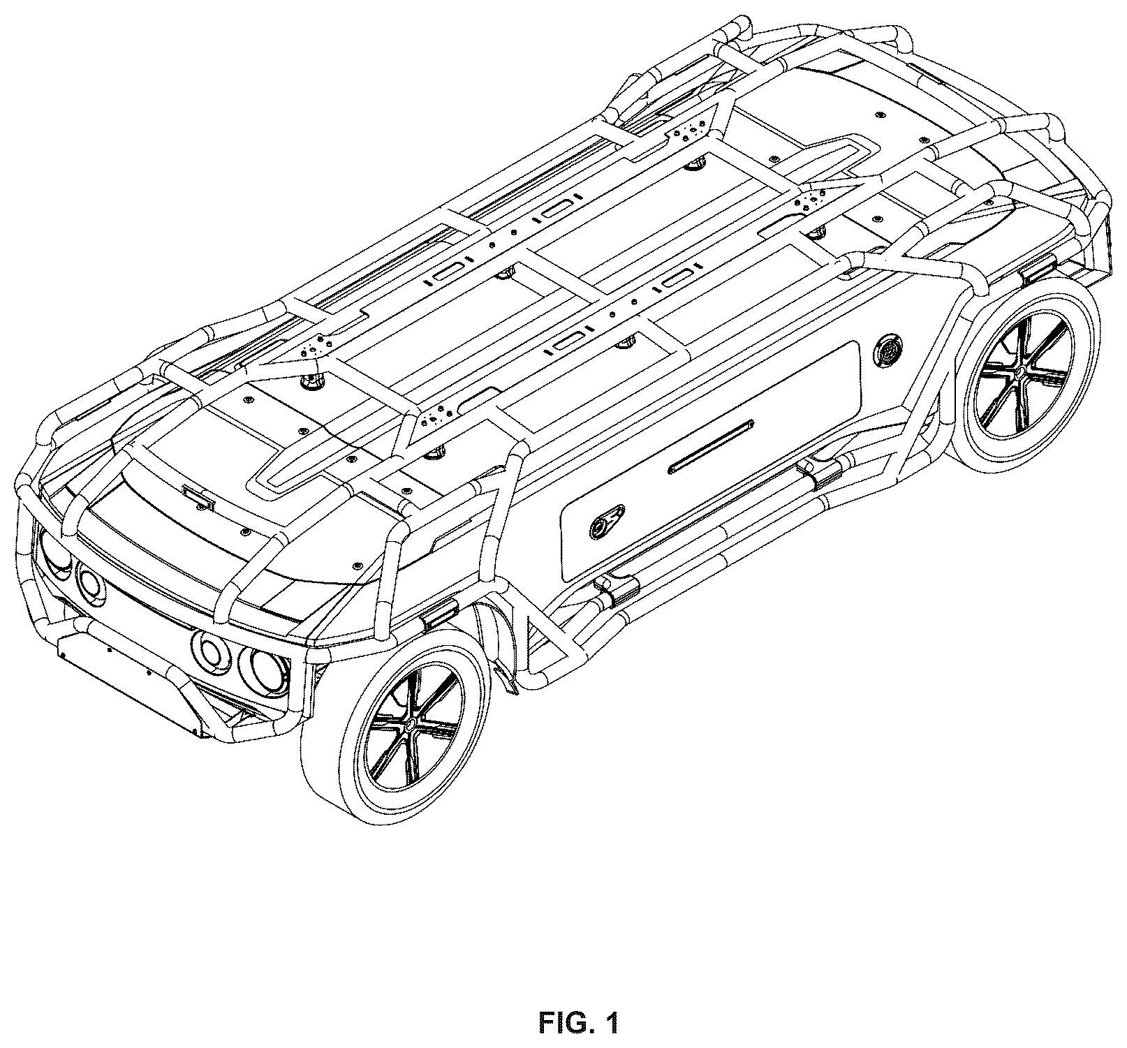 Patent USD1076719 Figure 1 – Autonomous vehicle