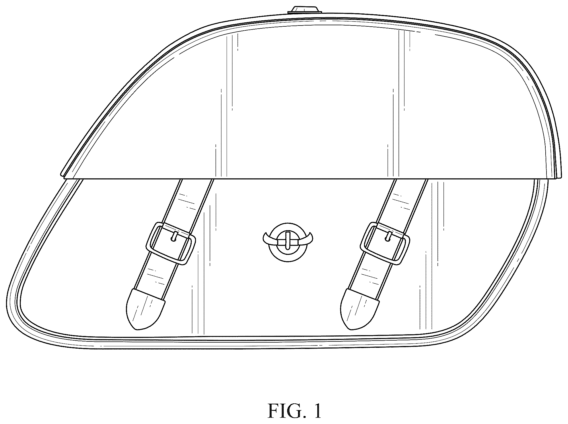 Patent USD1076731 Figure 1 – Saddlebag