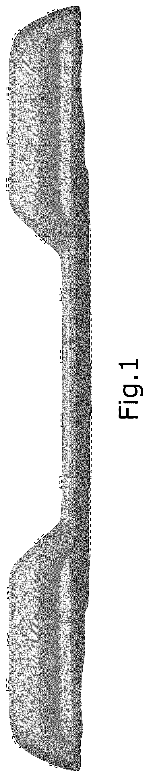 Patent USD1076738 — Vehicle rear lower bumper cover — Figure 1
