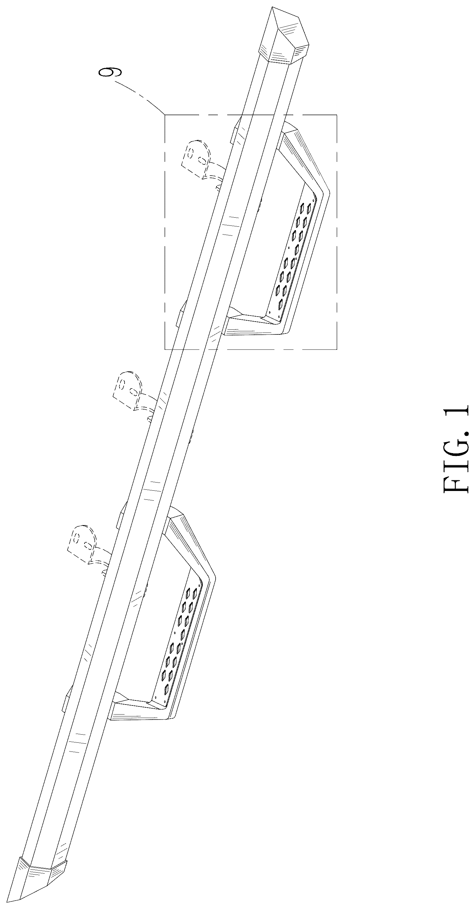 Patent USD1076746 — Vehicle side step — Figure 1