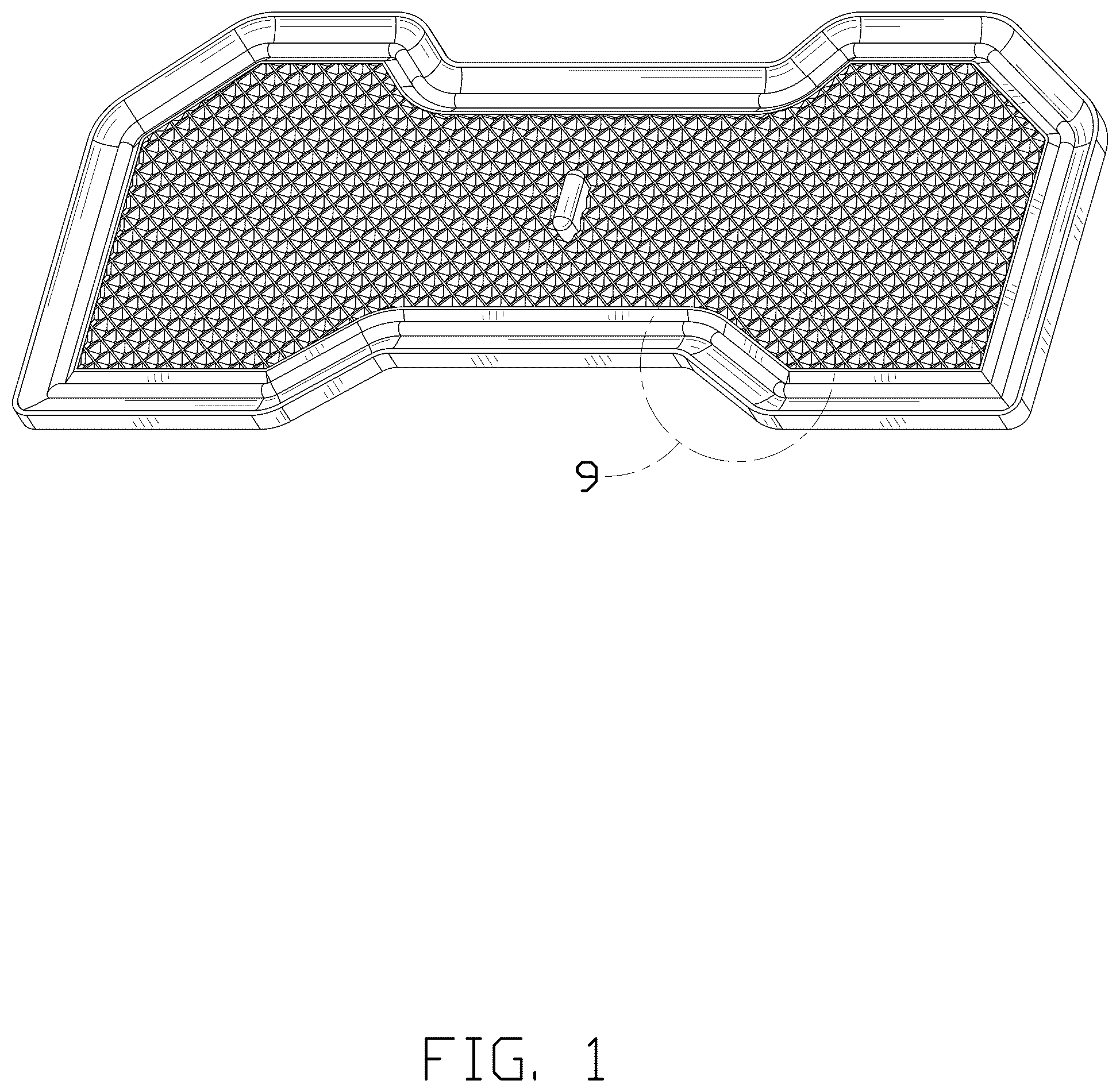 Patent USD1076755 Figure 1 – Car door mat