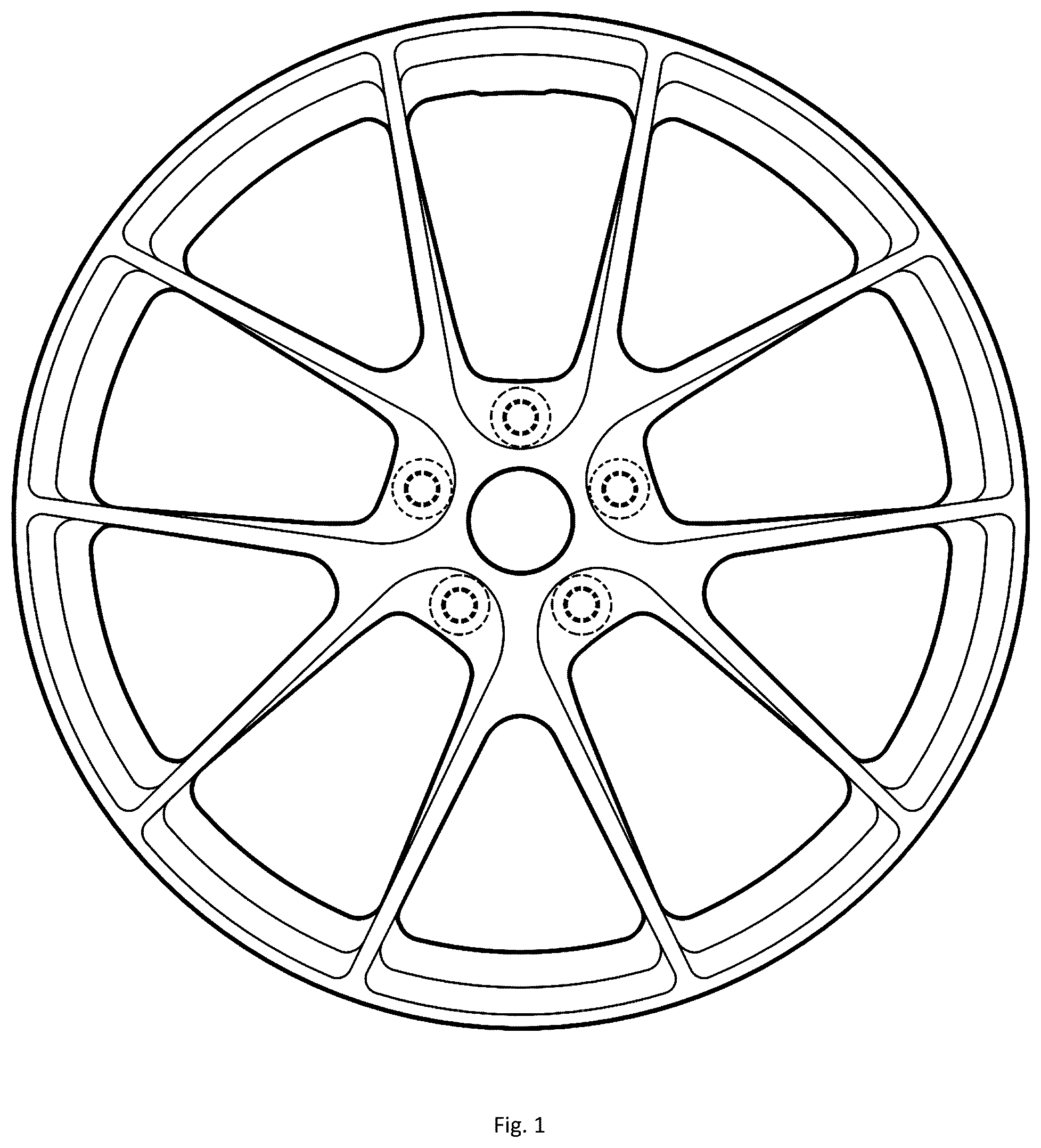 Patent USD1076760 — Wheel — Figure 1