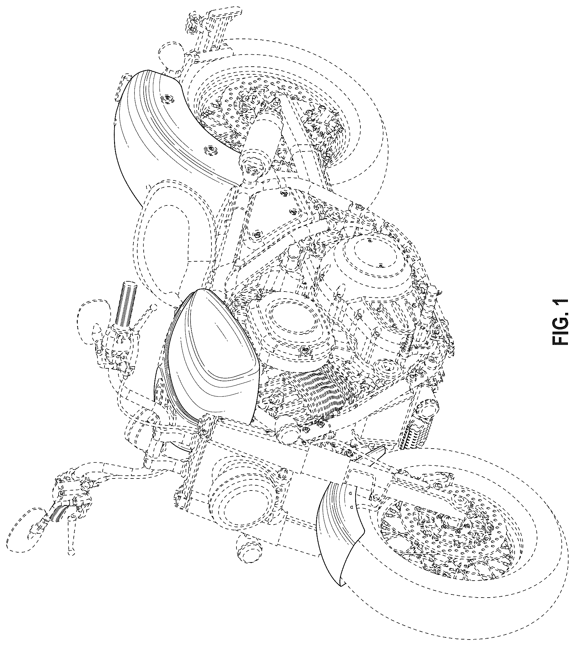 Patent USD1076762 Figure 1 – Motorcycle fuel tank