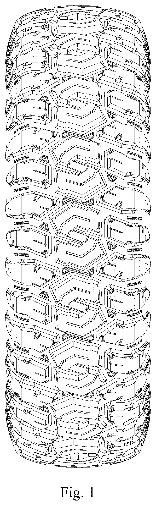 Patent USD1076777 — Tire — Figure 1
