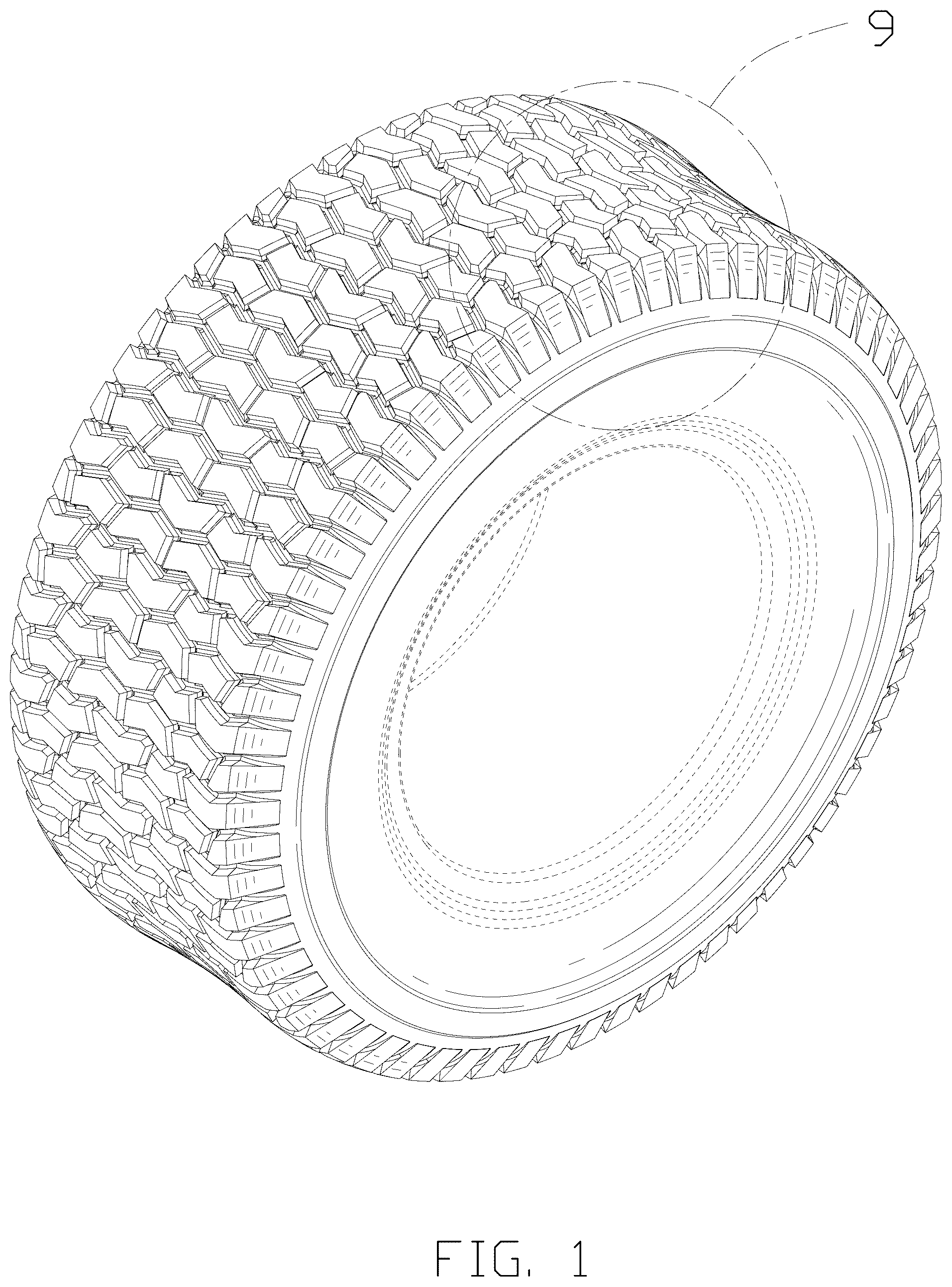 Patent USD1076780 — Tire — Figure 1