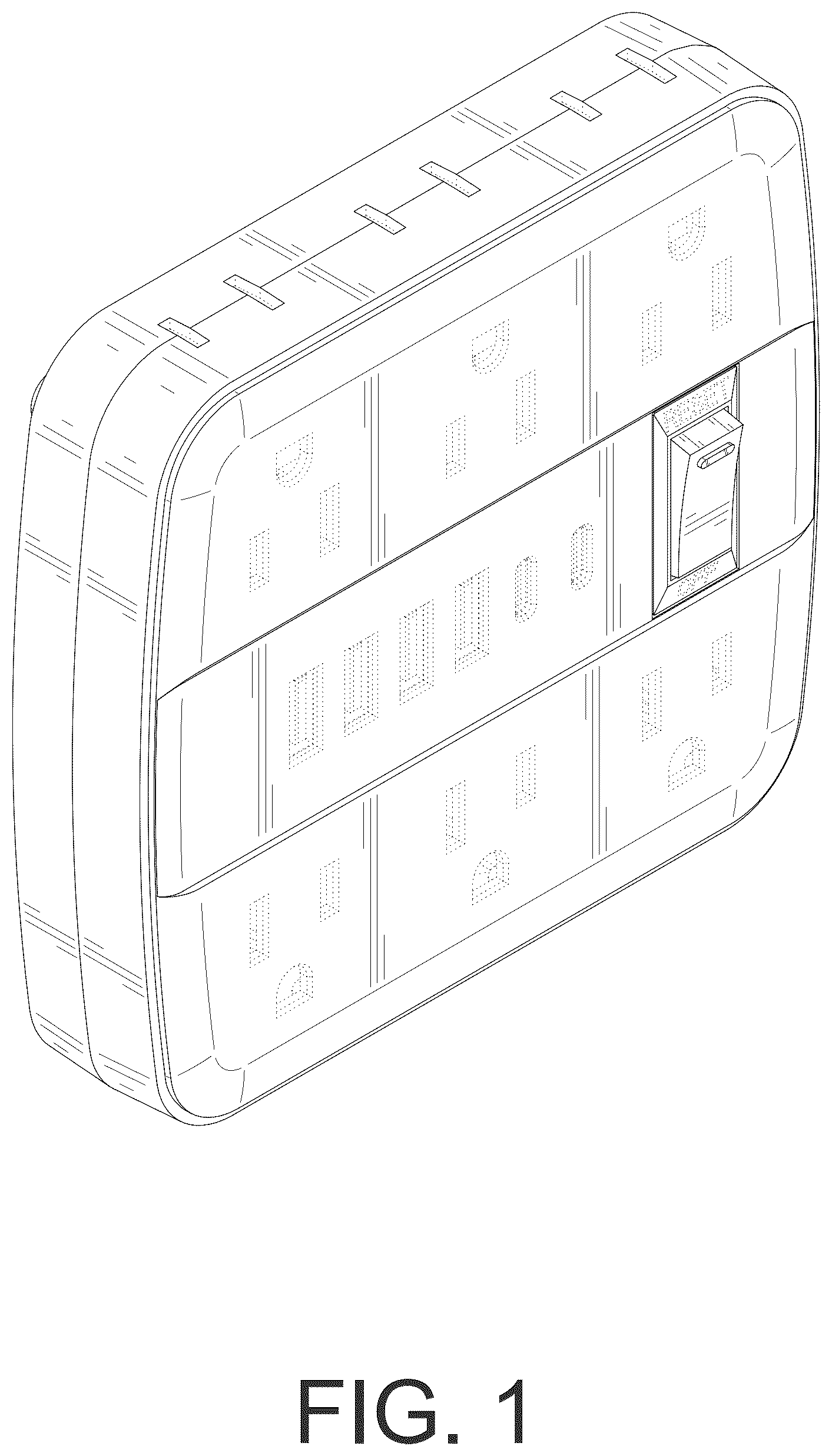 Patent USD1076821 Figure 1 – Power strip