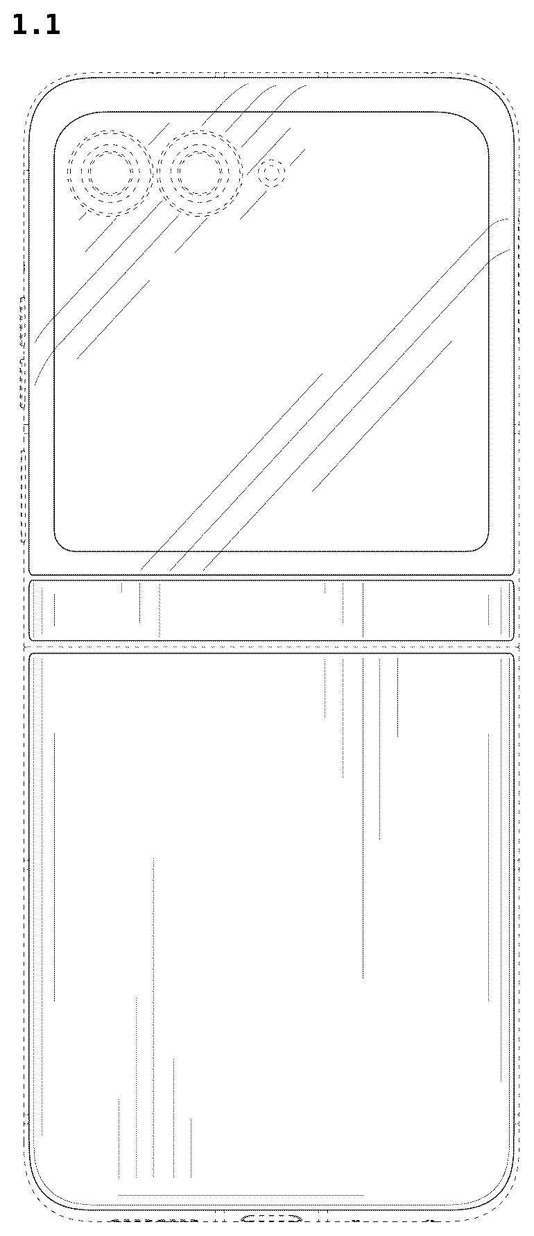Patent USD1076851 — Folding mobile phone — Figure 1