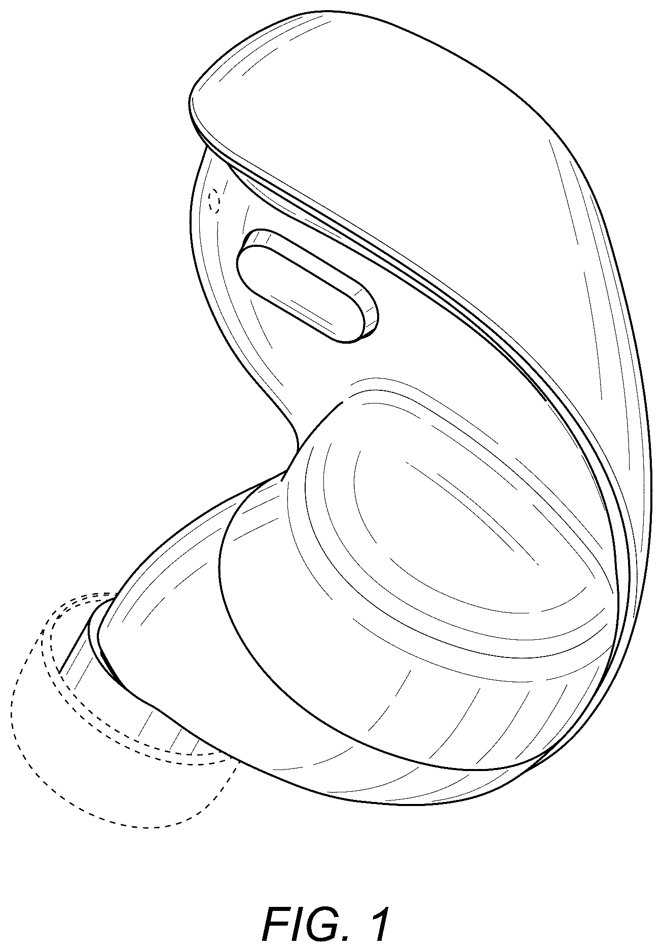 Patent USD1076869 Figure 1 – Earphone