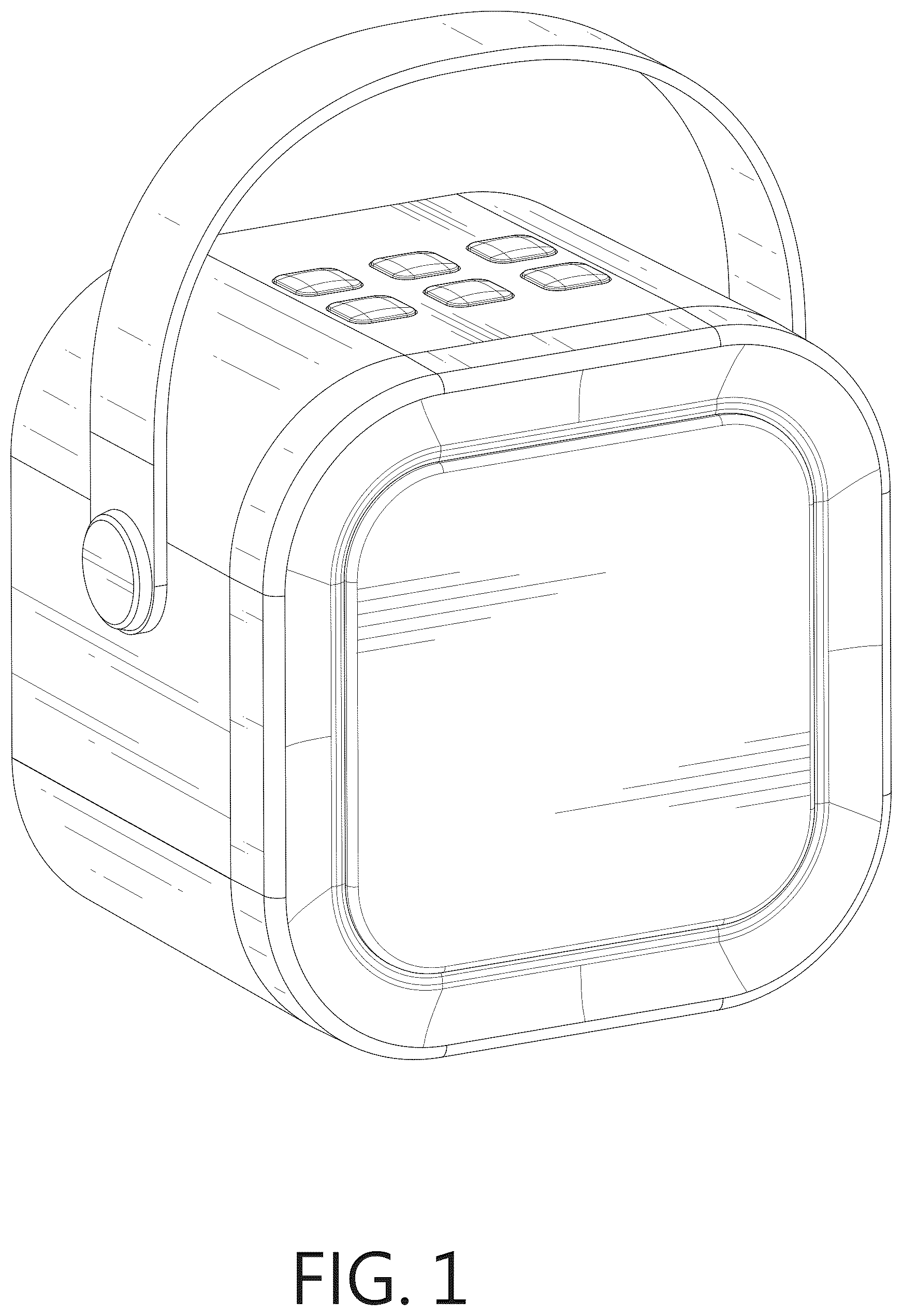 Patent USD1076878 Figure 1 – Portable audio