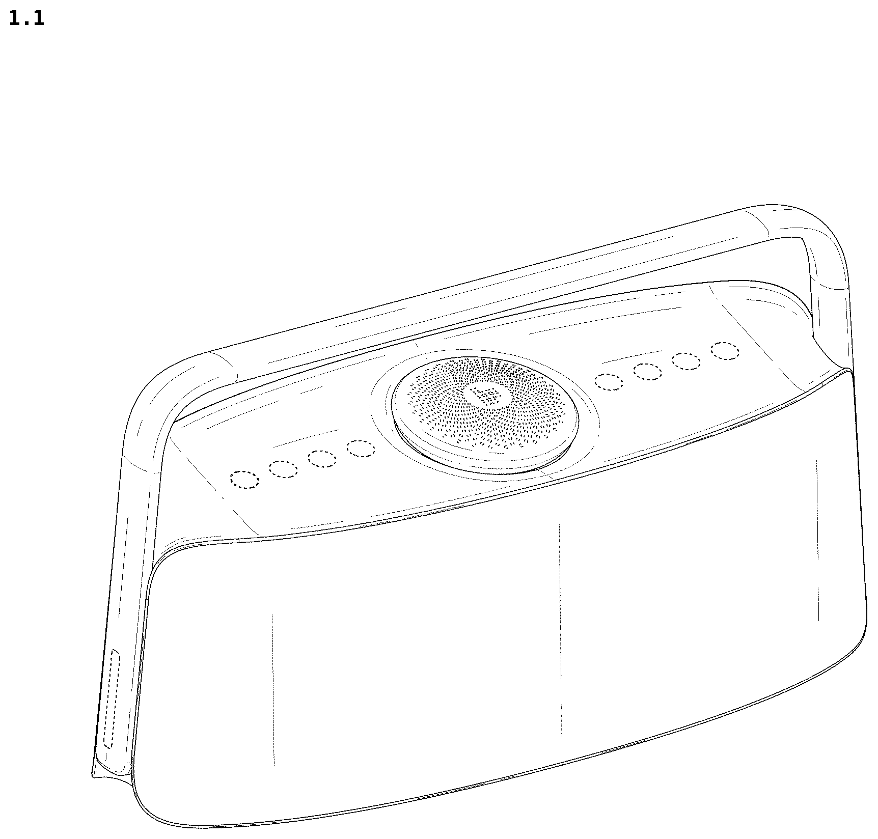 Patent USD1076883 — Speaker — Figure 1