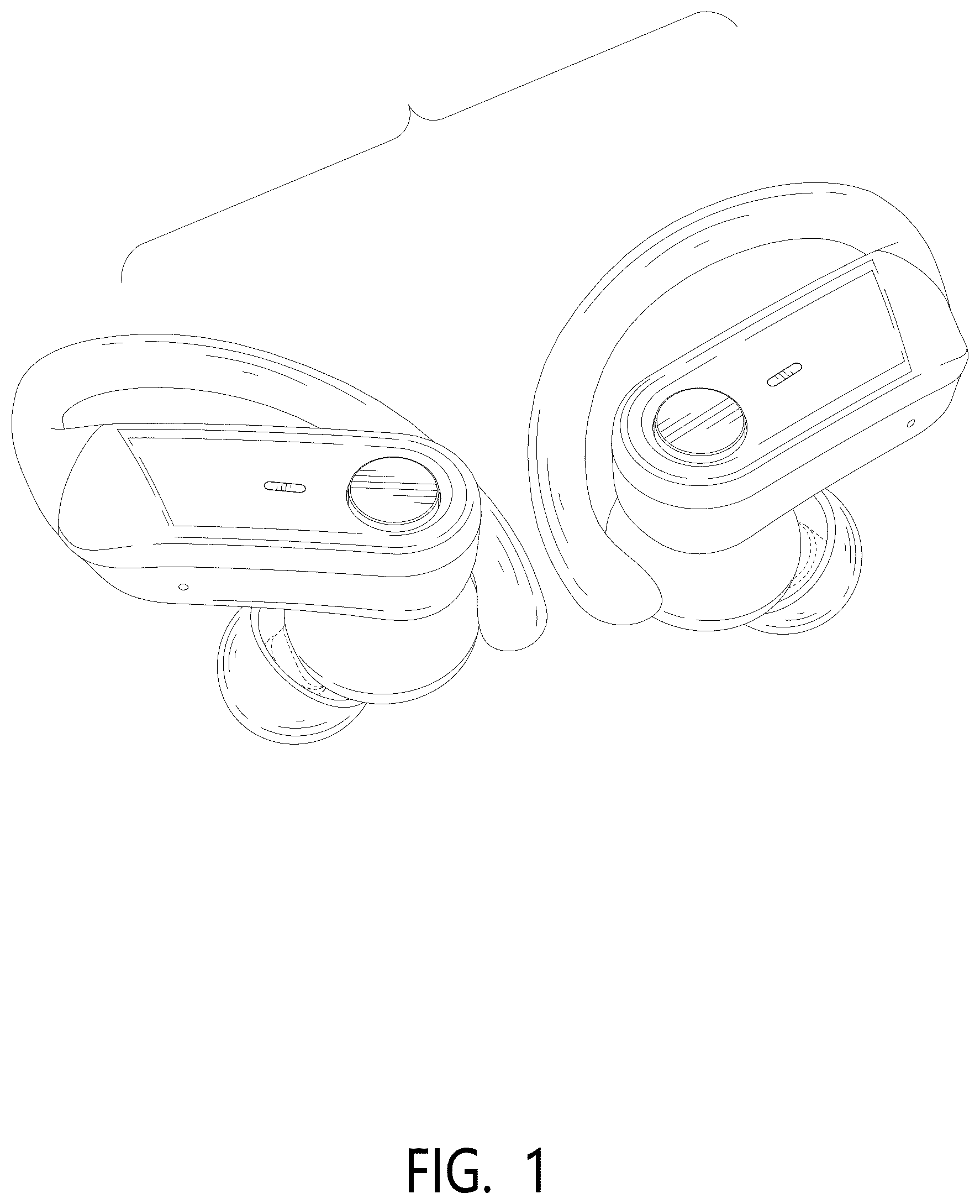 Patent USD1076884 Figure 1 – Wireless earphones with charging case
