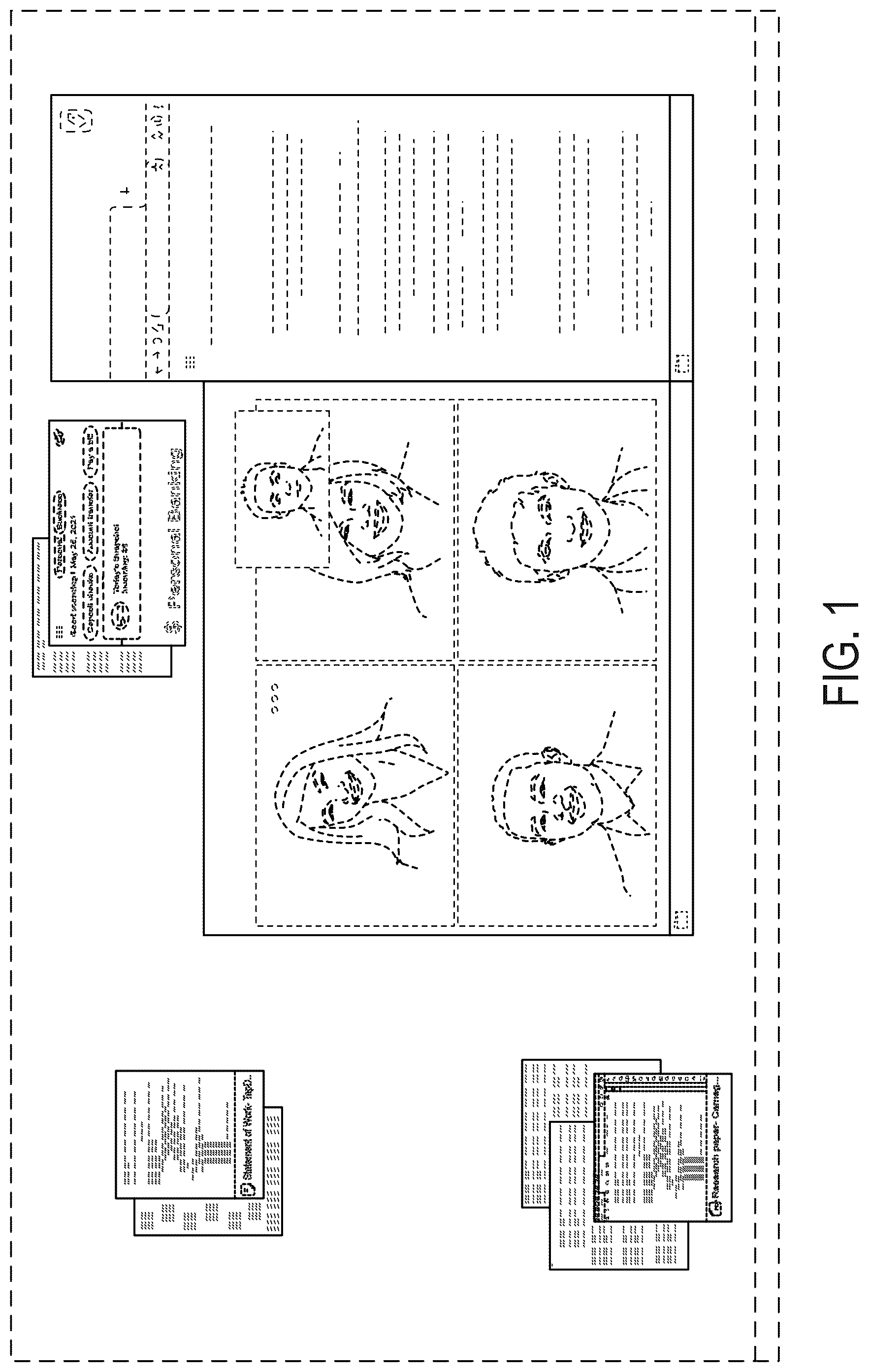 Patent USD1076934 — Display screen or portion thereof with transitional graphical user interface — Figure 1