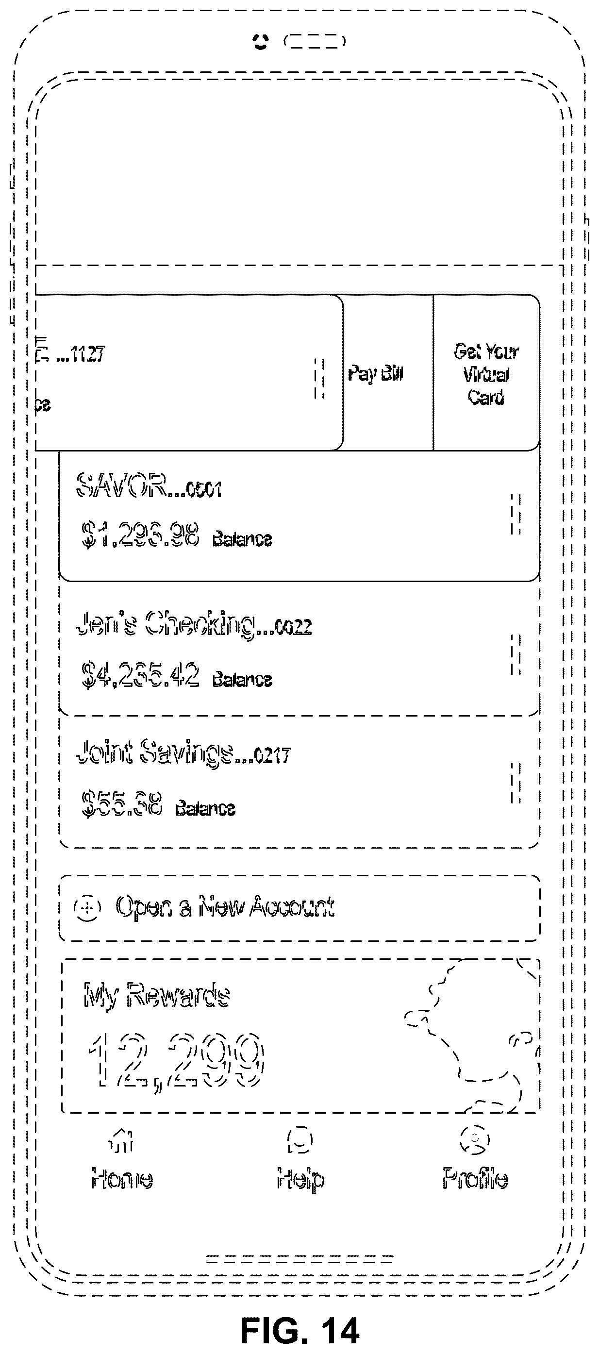 Patent USD1076945 Figure 14 – Display screen with an animated graphical user interface
