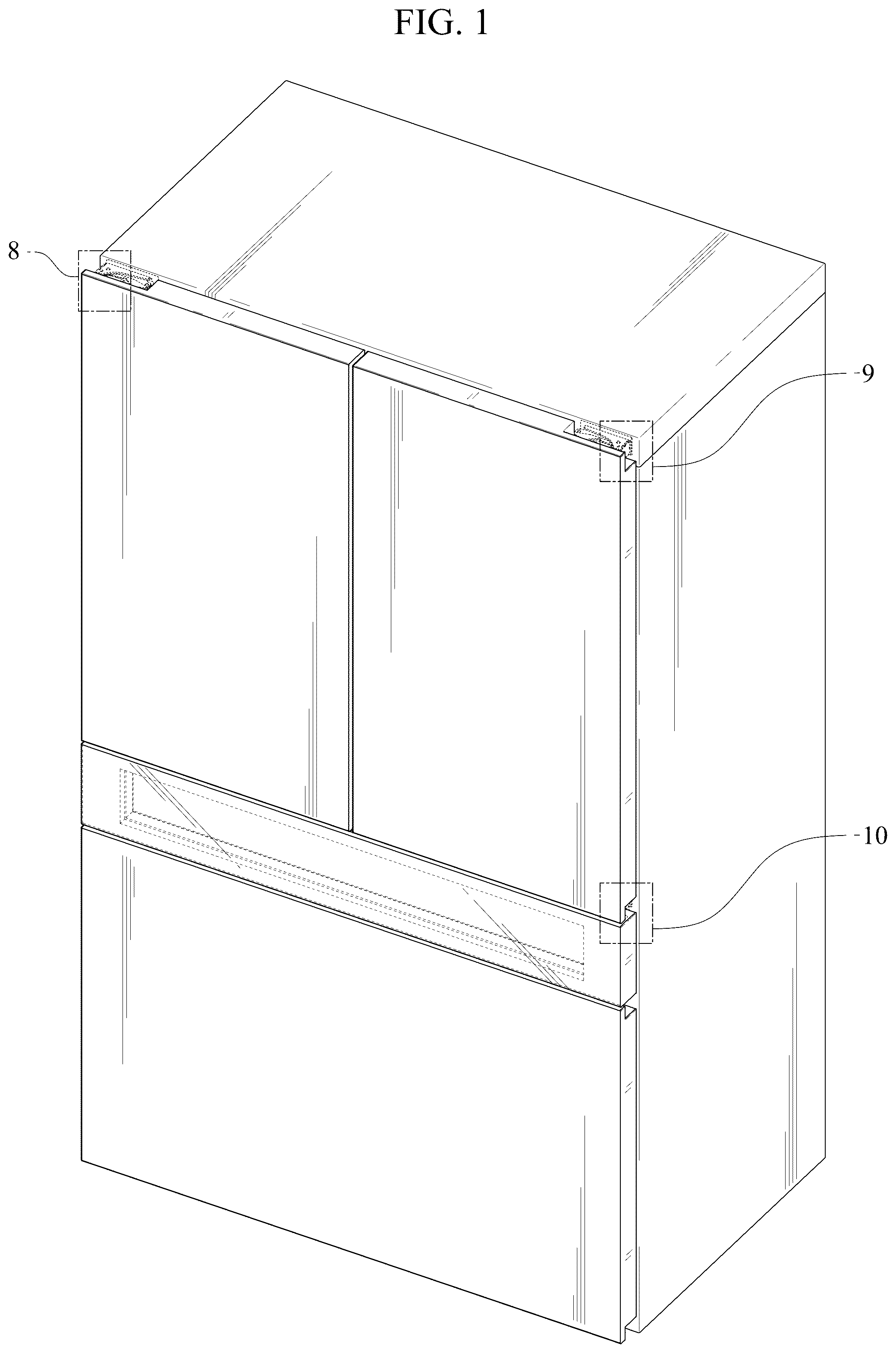 Patent USD1076992 — Refrigerator — Figure 1