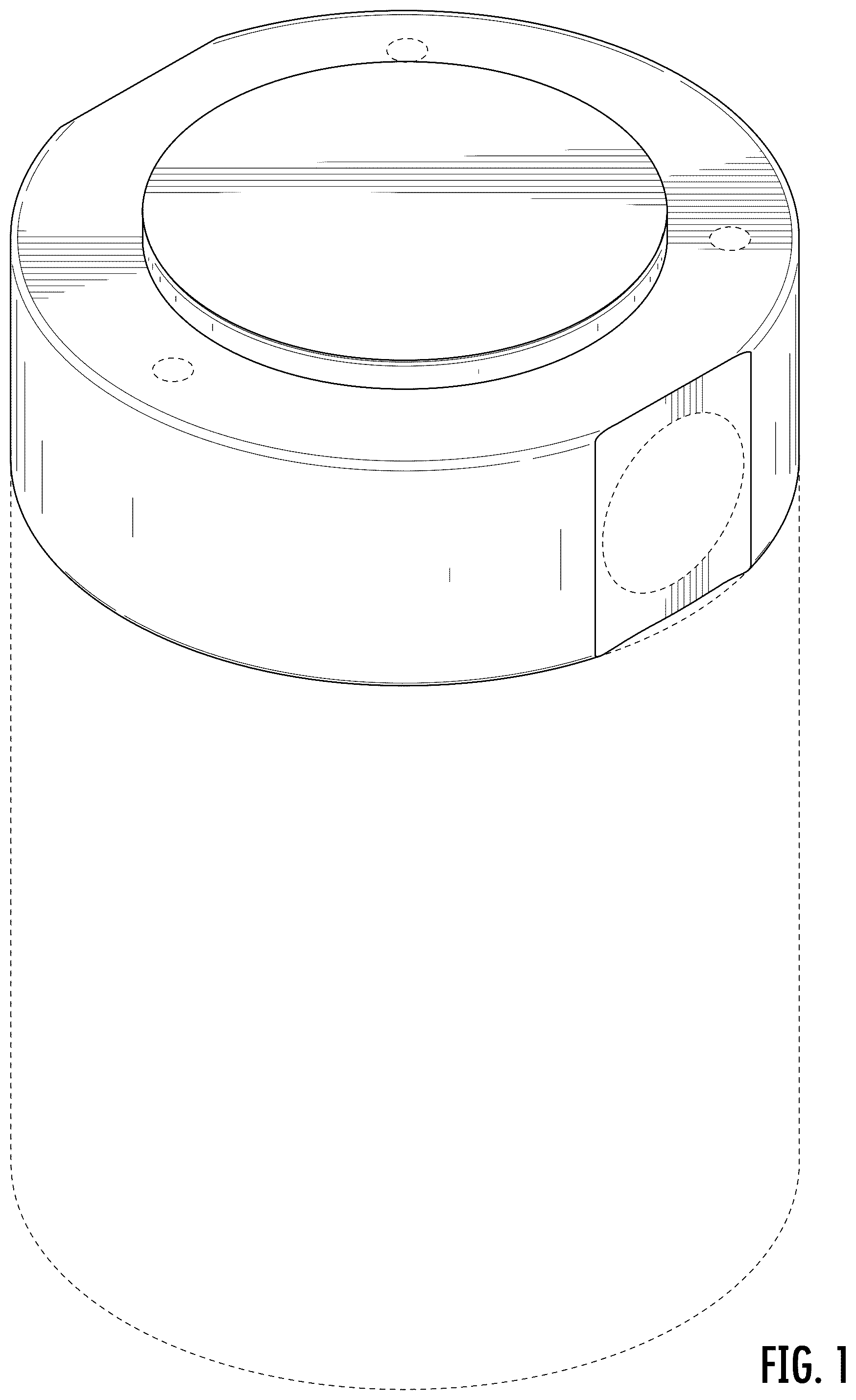 Patent USD1077006 Figure 1 – Automotive oil catch can