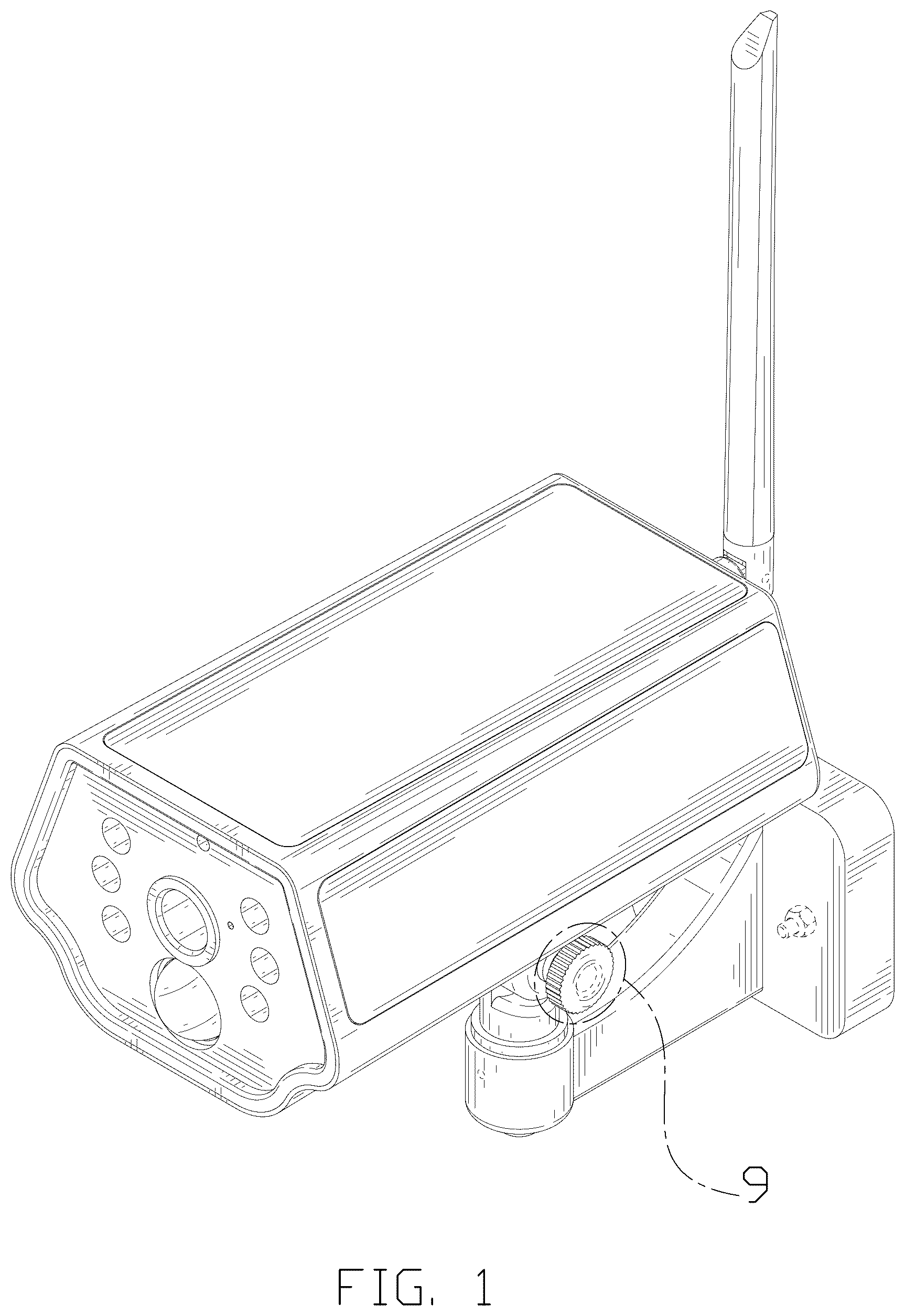 Patent USD1077021 — Solar powered monitor — Figure 1