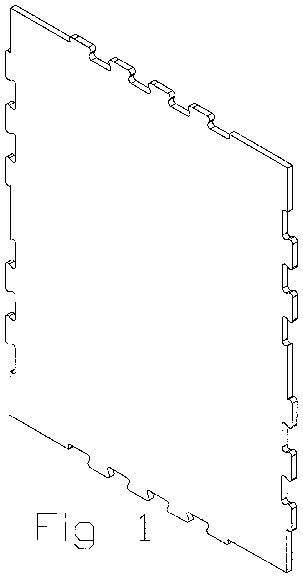 Patent USD1077052 — Interlocking edge game board — Figure 1