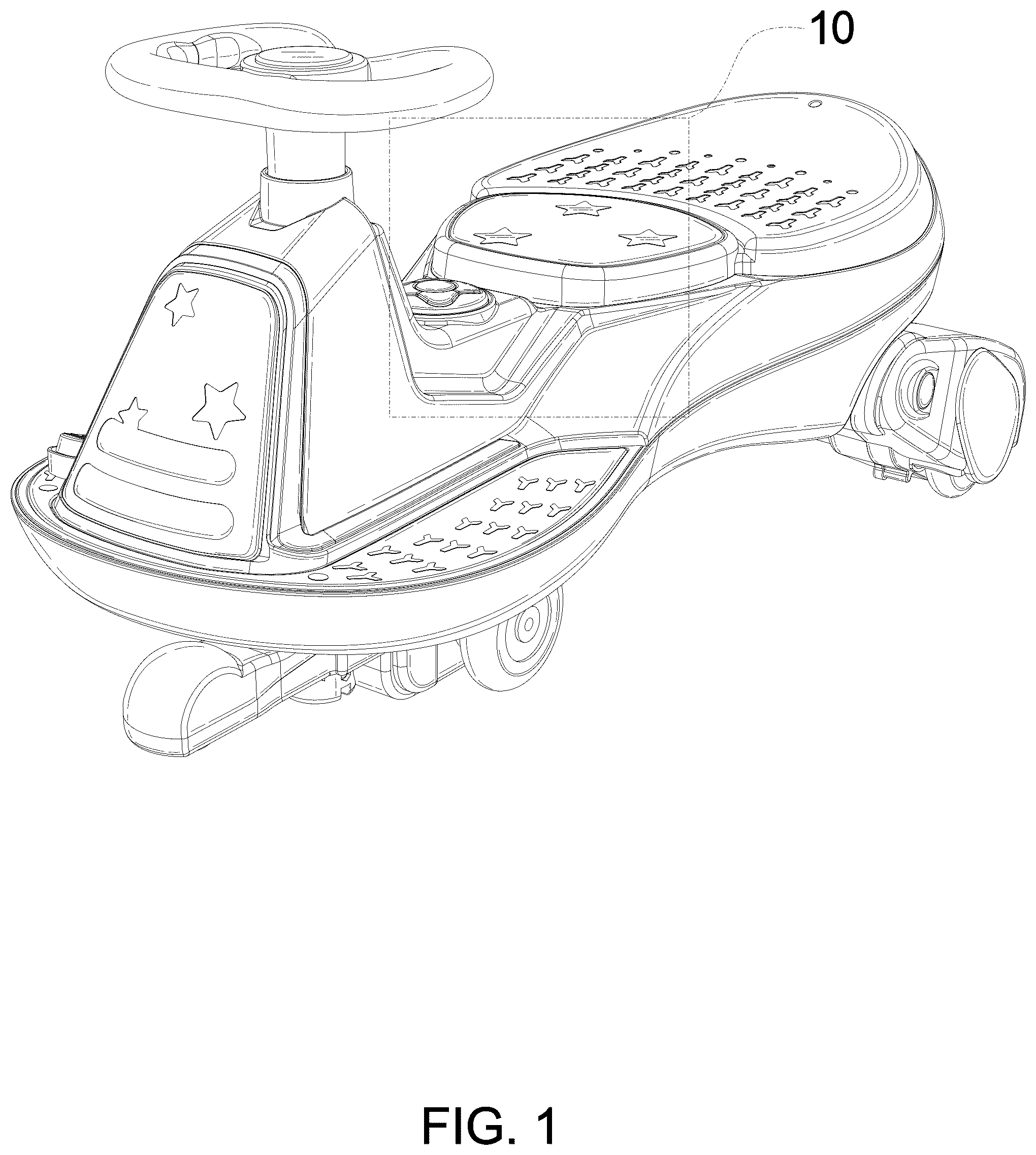 Patent USD1077062 — Swing car — Figure 1