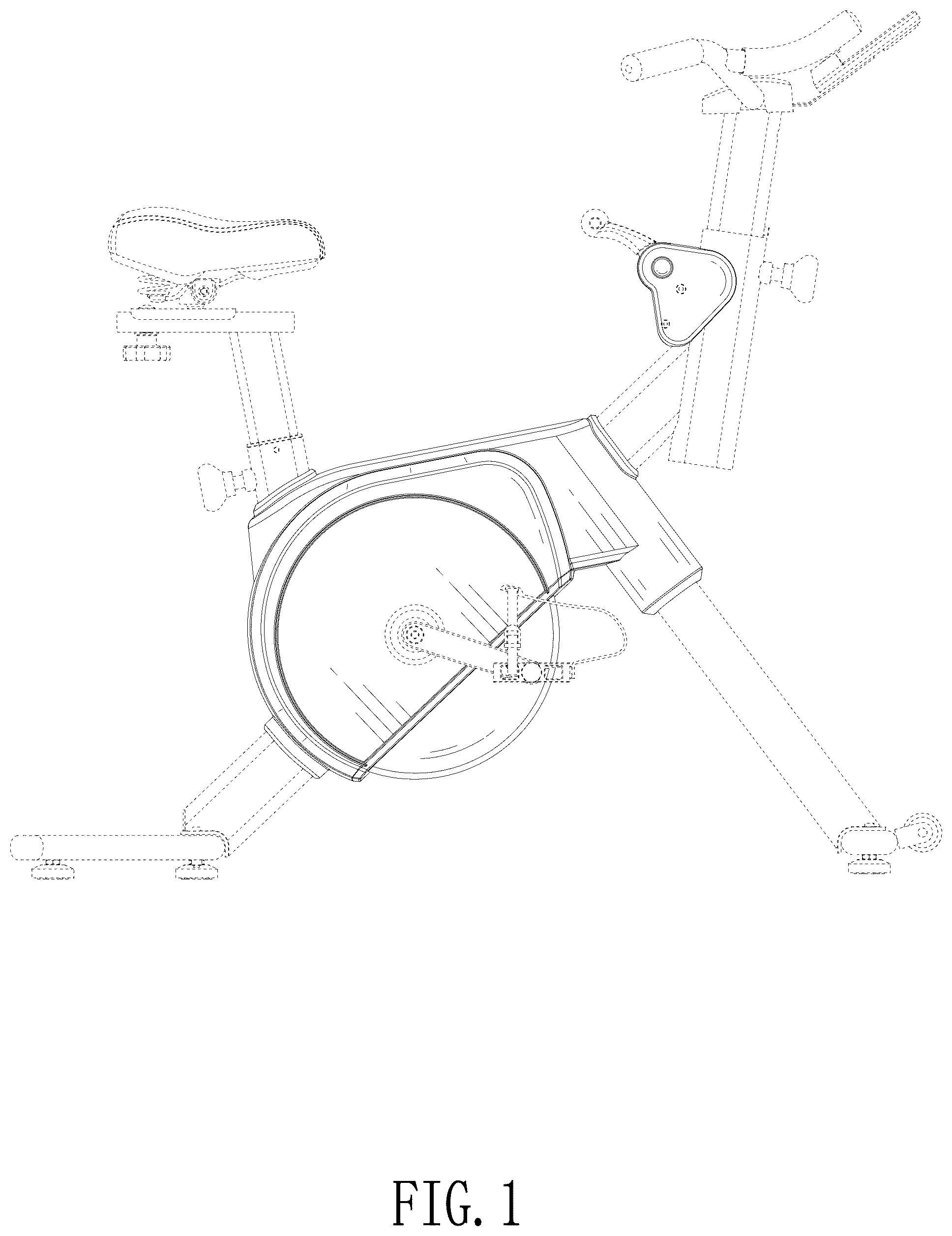 Patent USD1077095 Figure 1 – Cover for indoor cycling bike