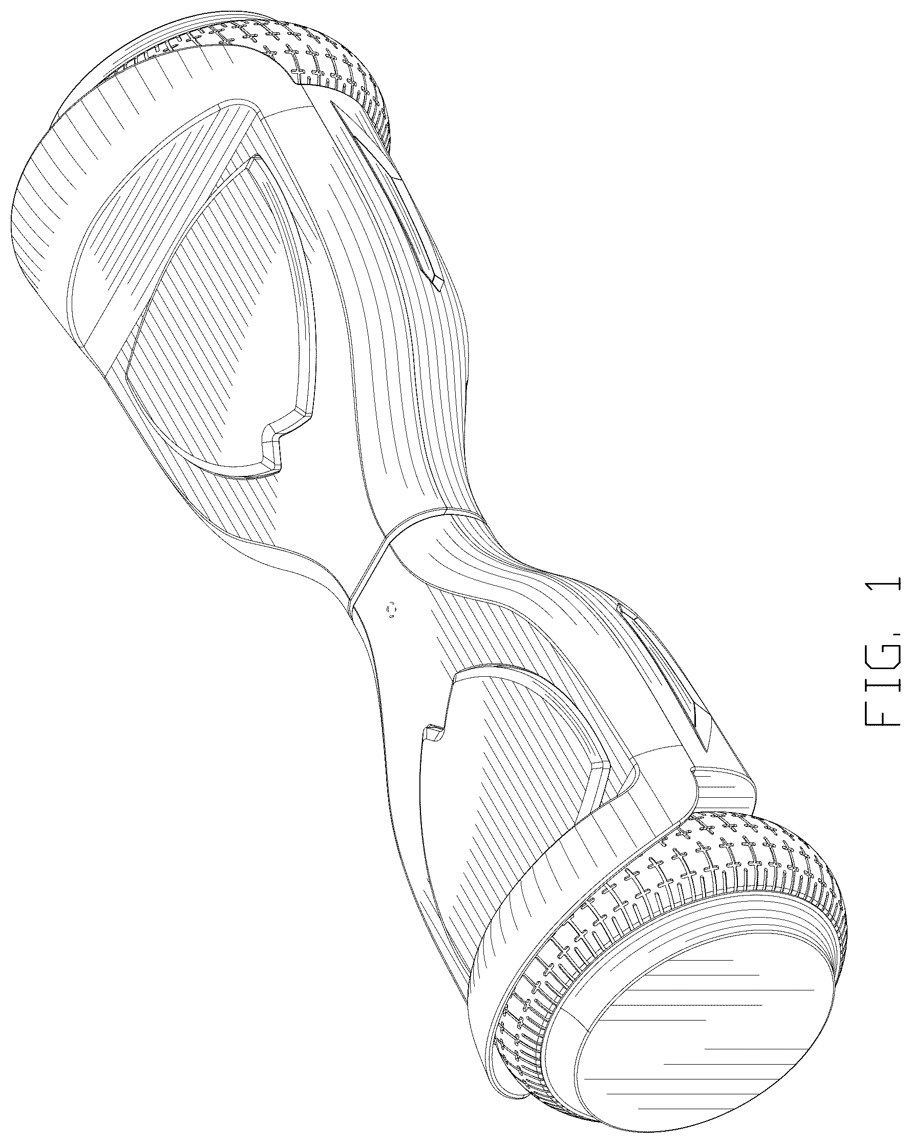 Patent USD1077109 Figure 1 – Balancing scooter
