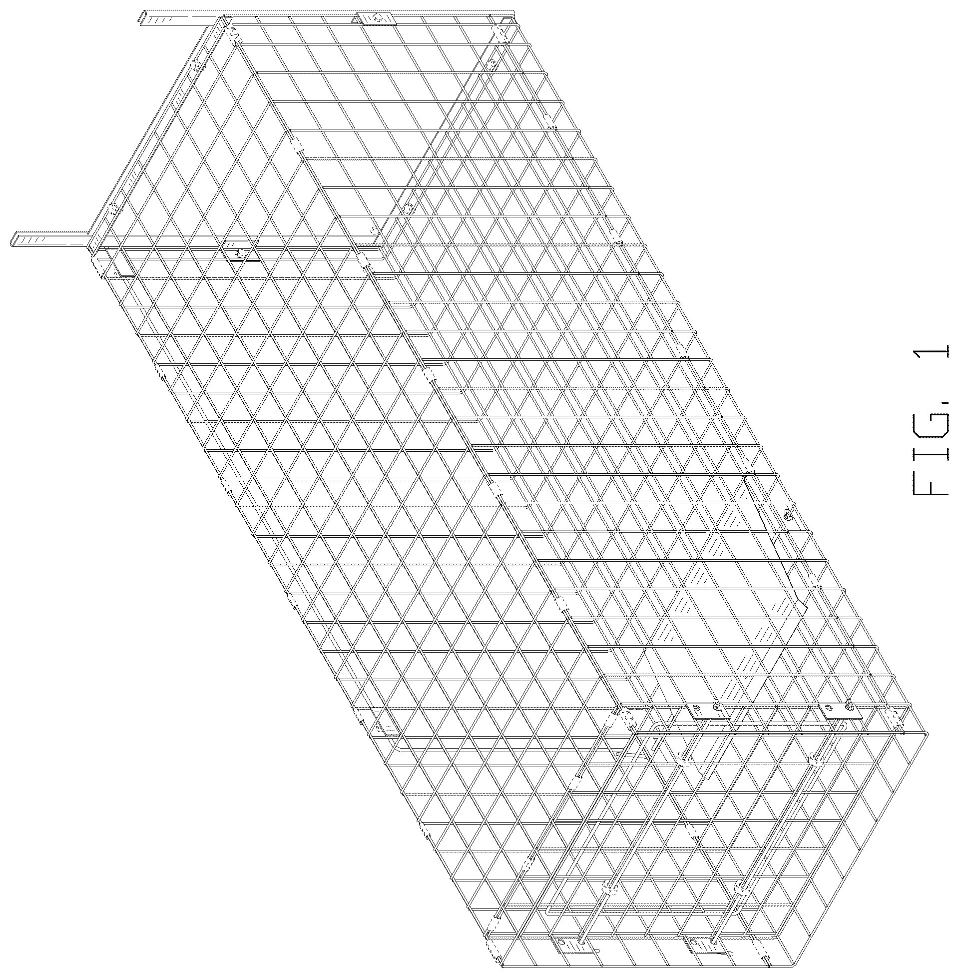Patent USD1077126 Figure 1 – Animal trapping cage