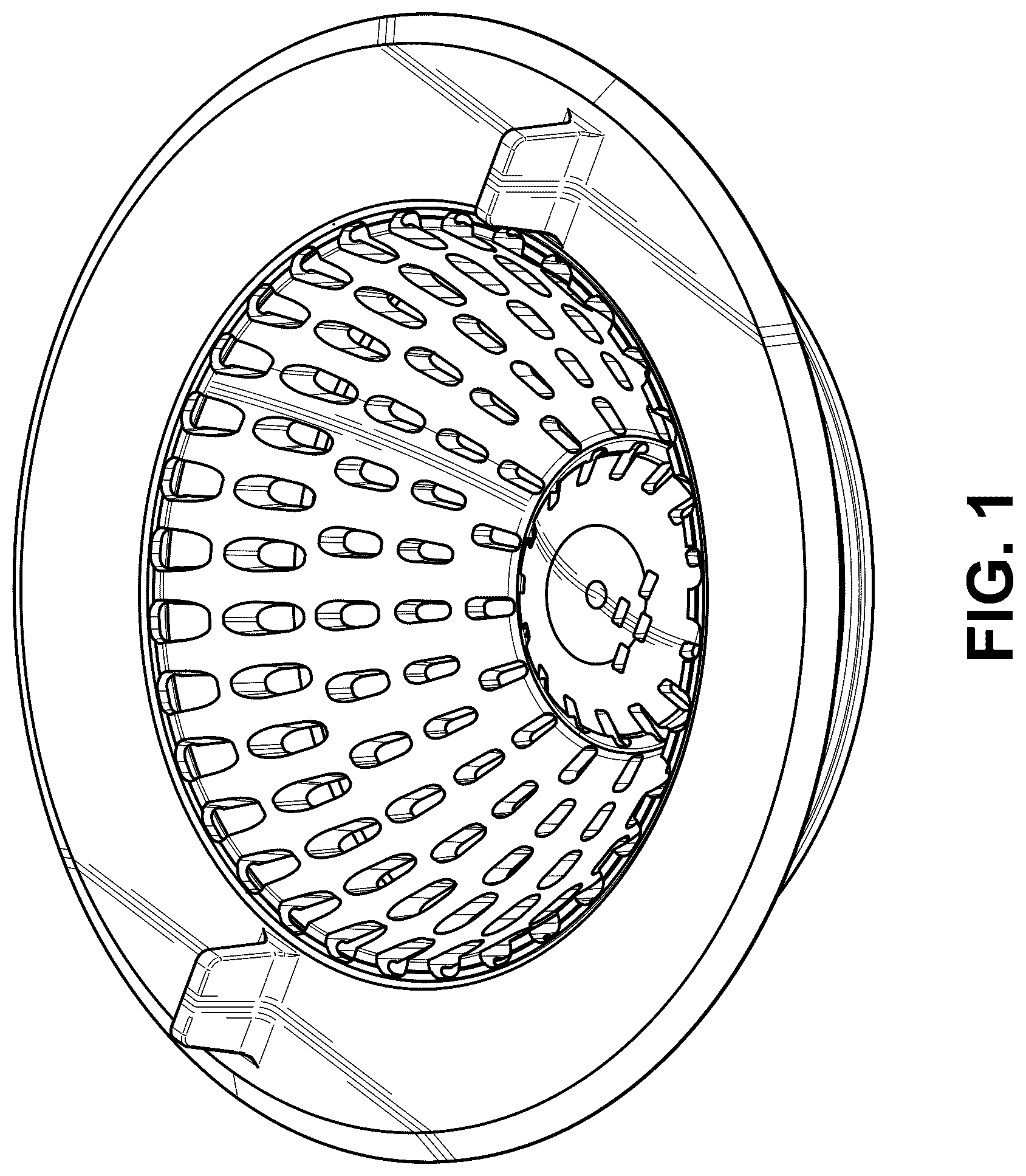 Patent USD1077146 Figure 1 – Drain strainer