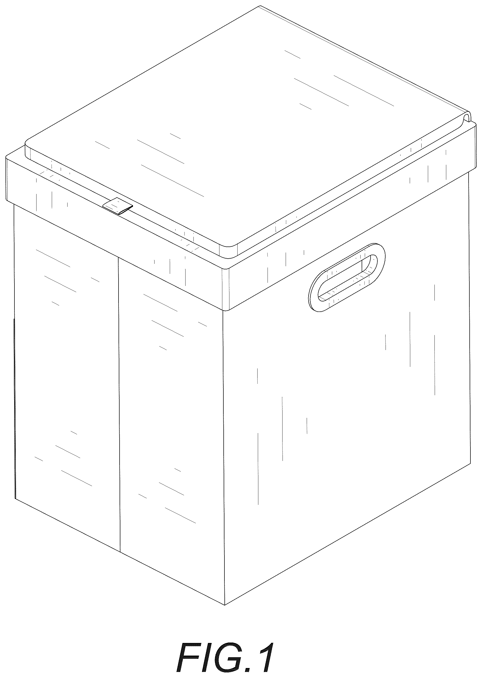 Patent USD1077154 Figure 1 – Portable toilet