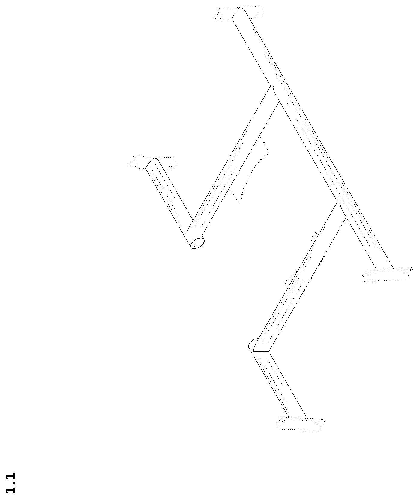 Patent USD1077156 — Frame for commode chair — Figure 1