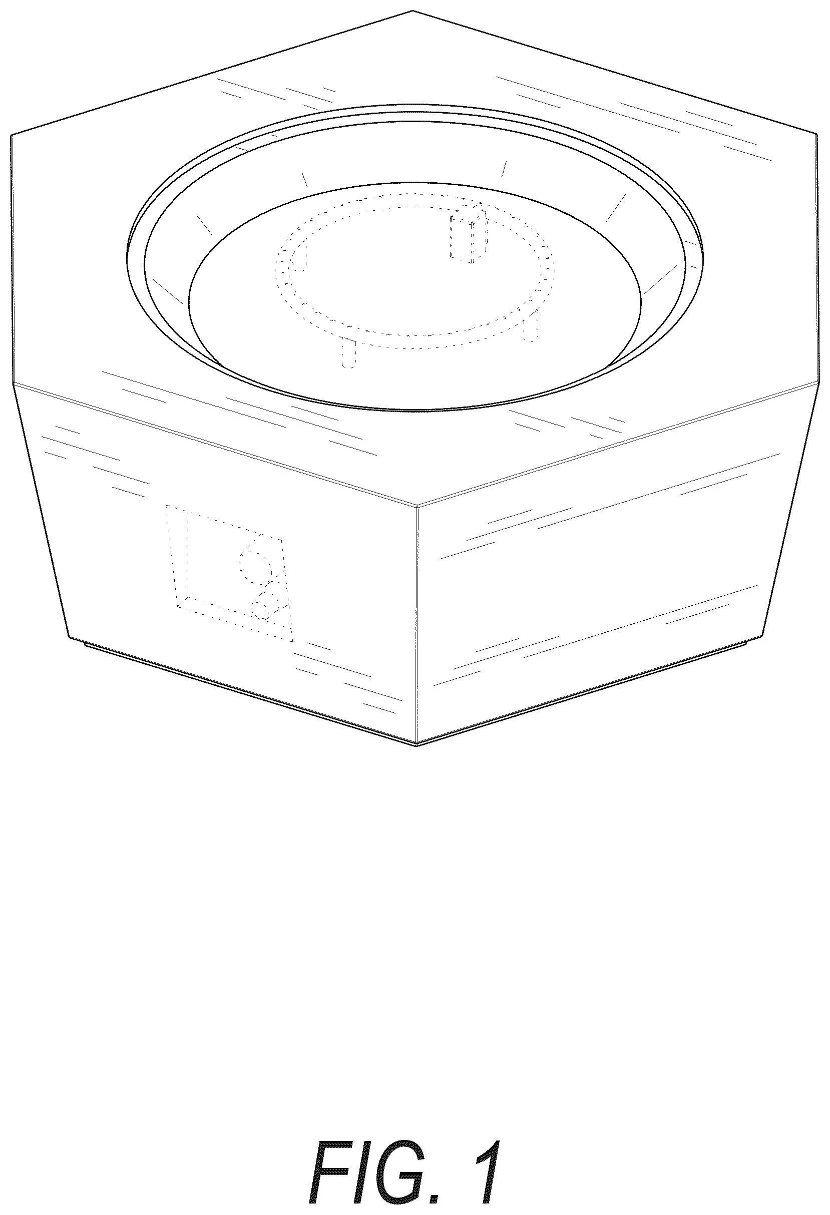 Patent USD1077161 — Fire table — Figure 1