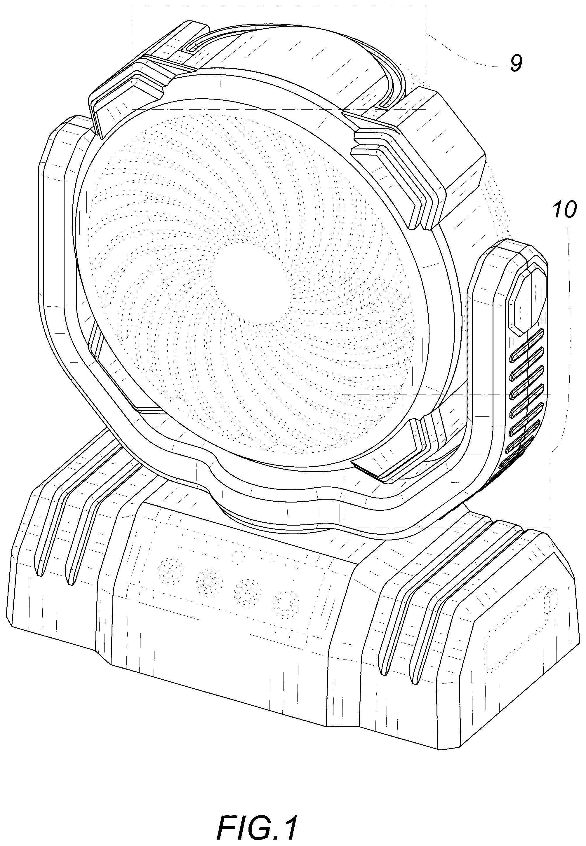 Patent USD1077179 — Fan — Figure 1