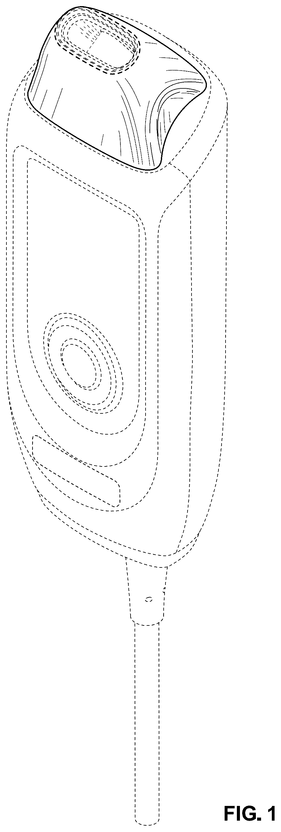 Patent USD1077199 Figure 1 – Mouthpiece for a handheld breath detector
