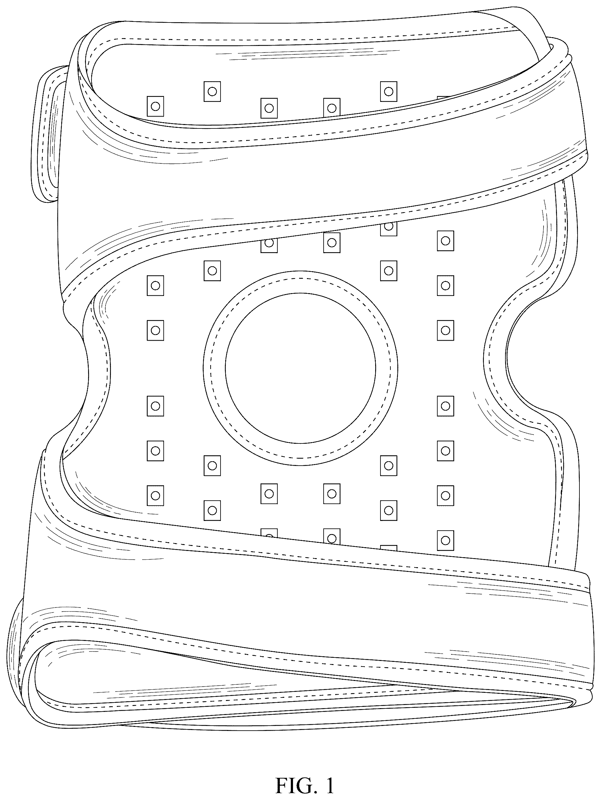 Patent USD1077256 — Knee phototherapy wrap — Figure 1