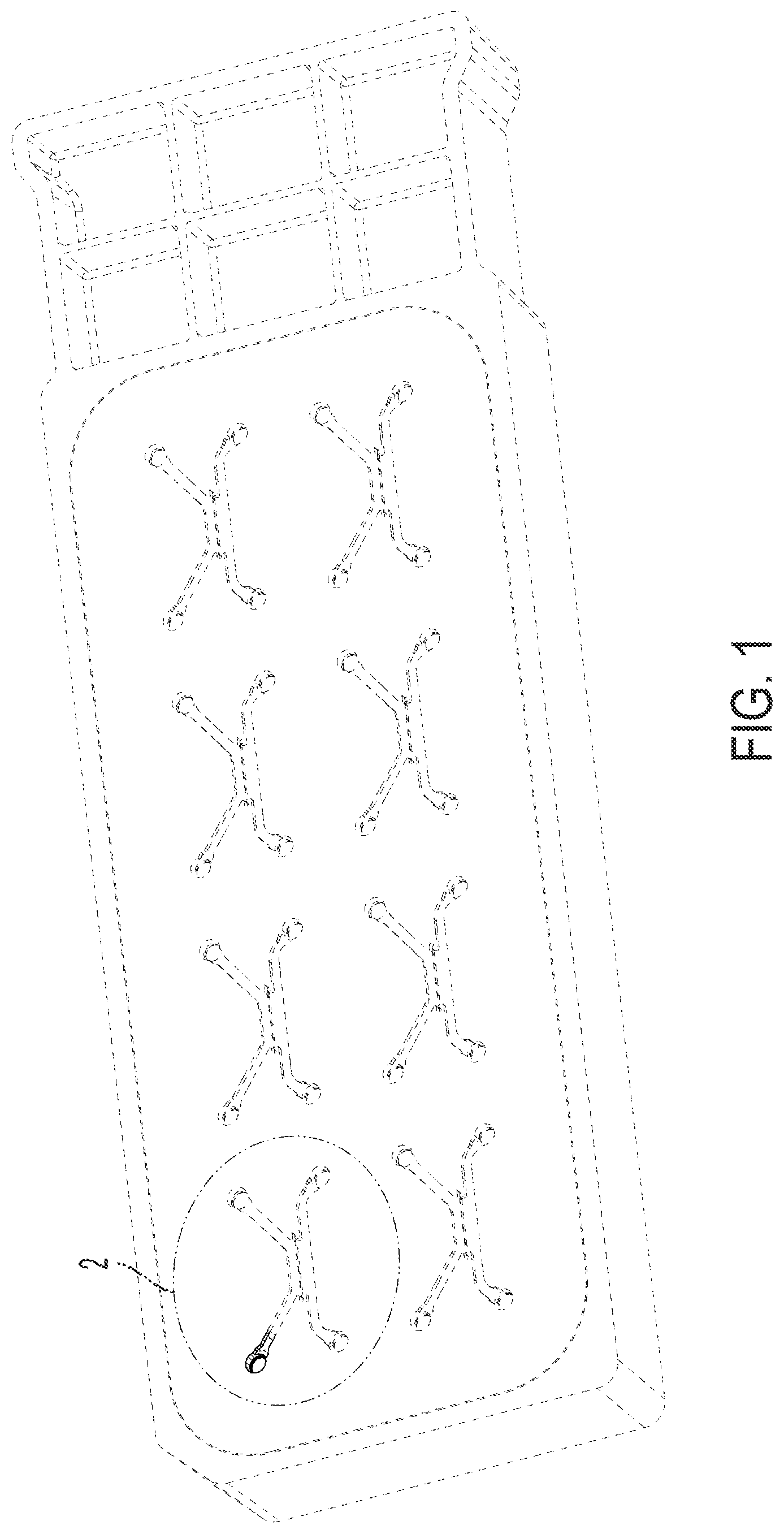Patent USD1077270 Figure 1 – Fluid channel