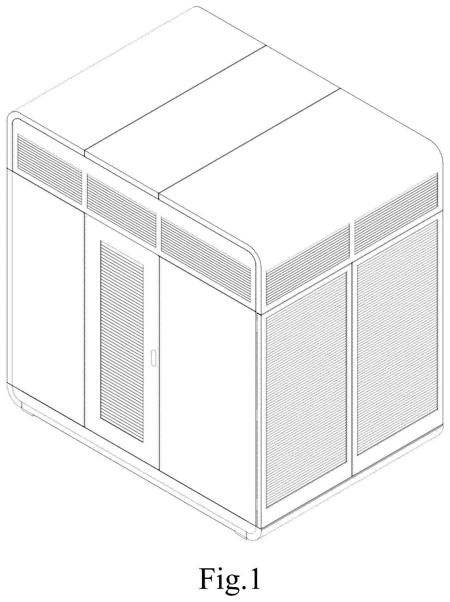 Patent USD1077275 — Water cooling cabinet for battery charging — Figure 1