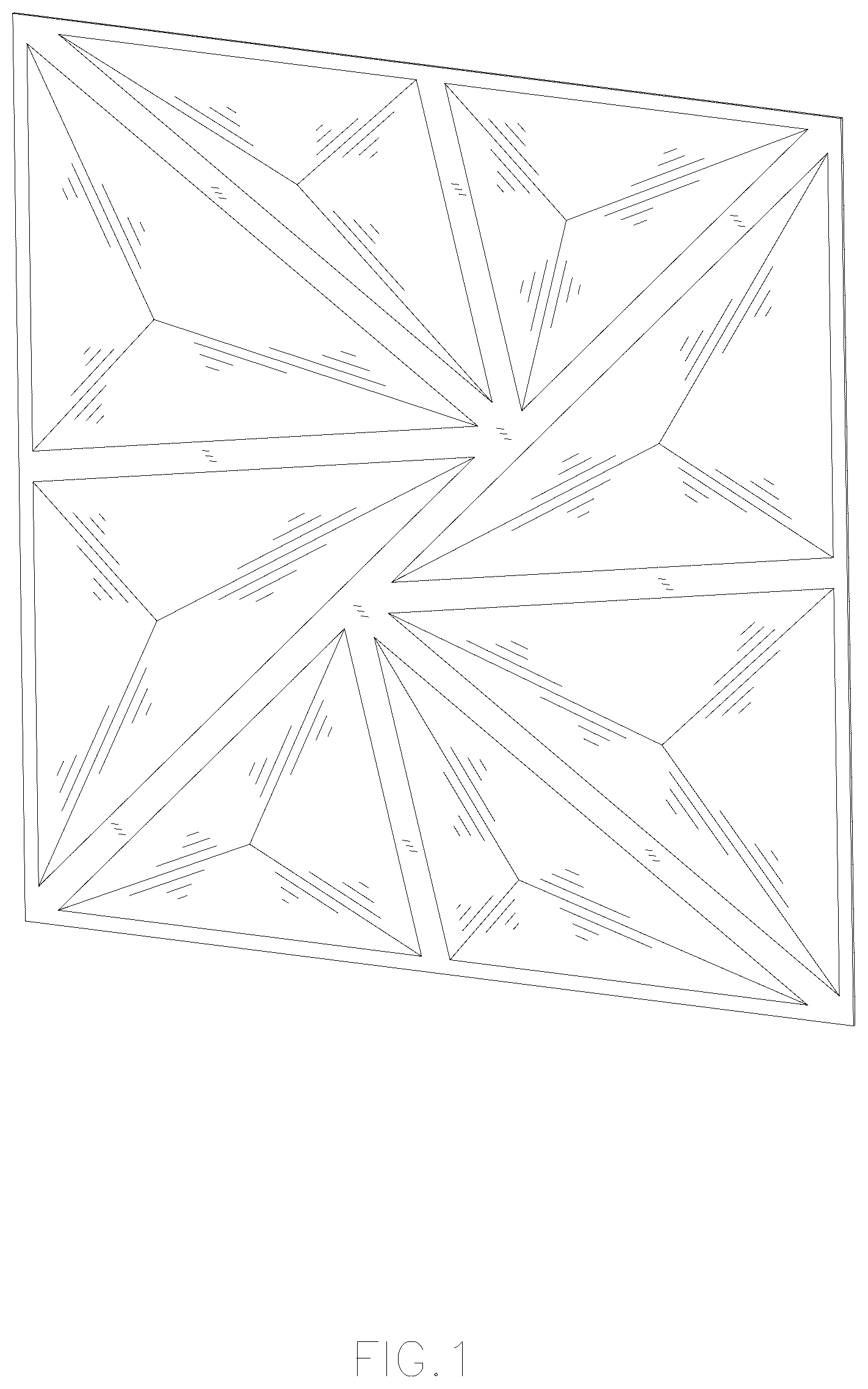 Patent USD1077283 — Wall panel — Figure 1