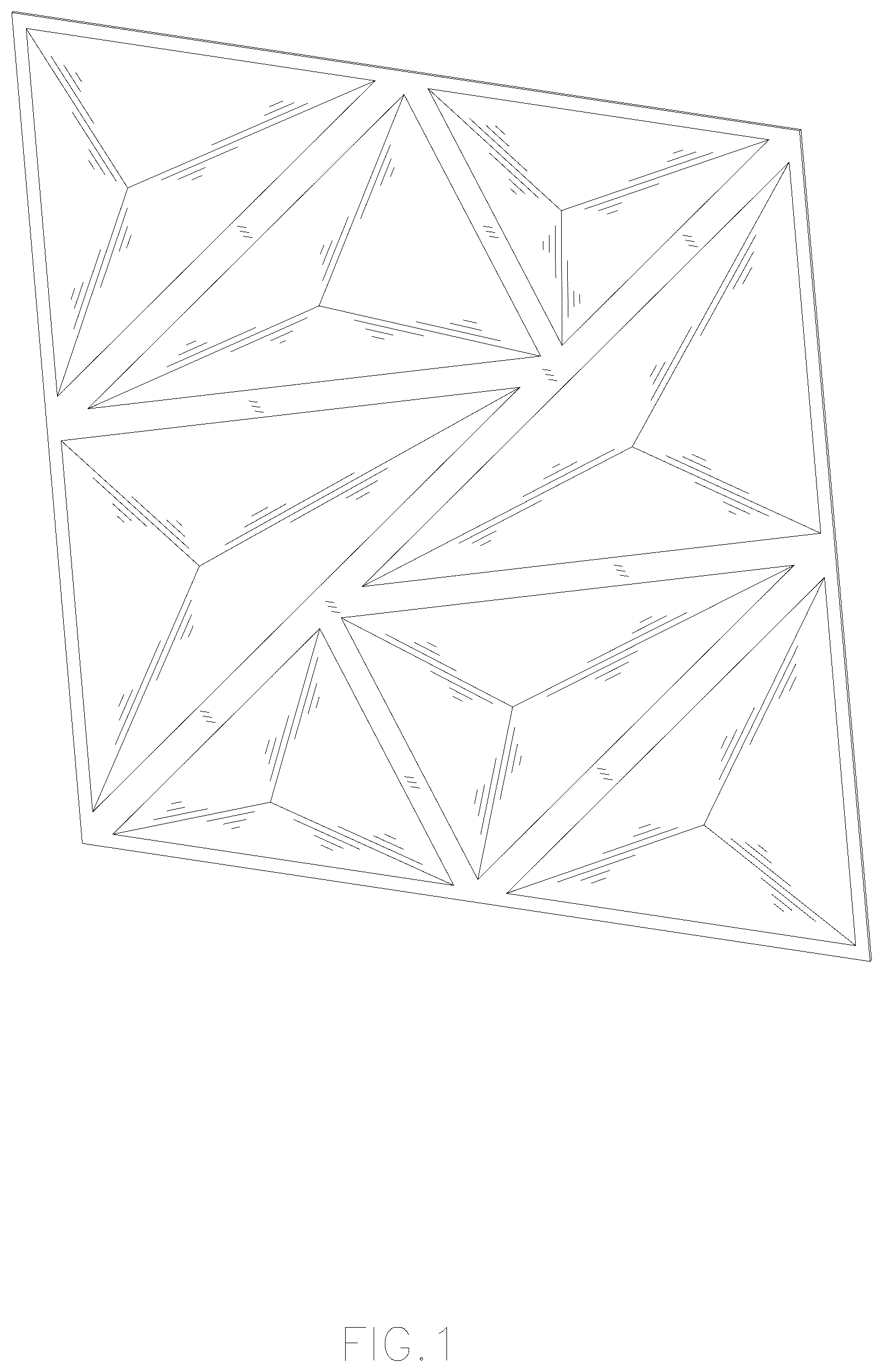 Patent USD1077284 — Wall panel — Figure 1
