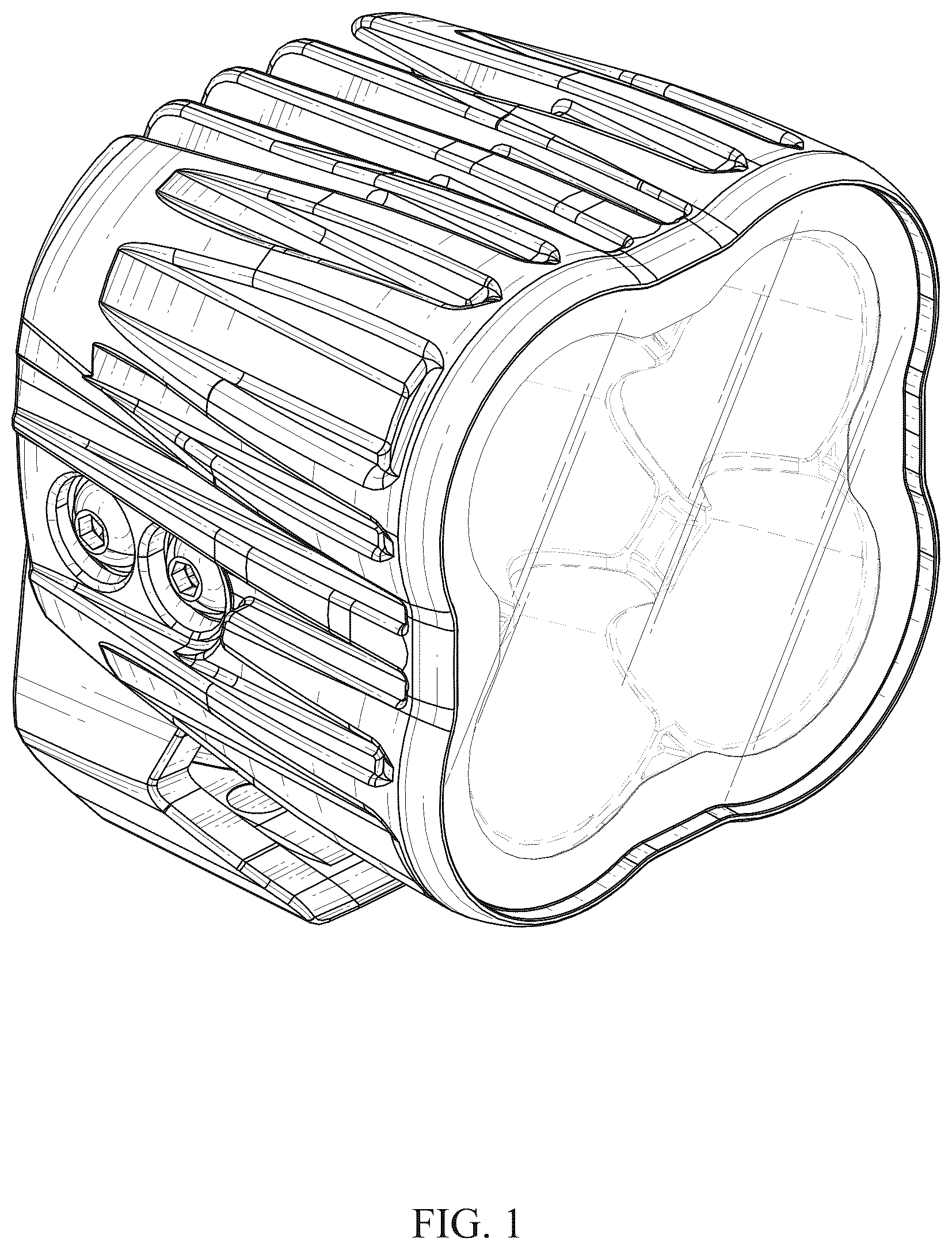 Patent USD1077296 Figure 1 – Pod light