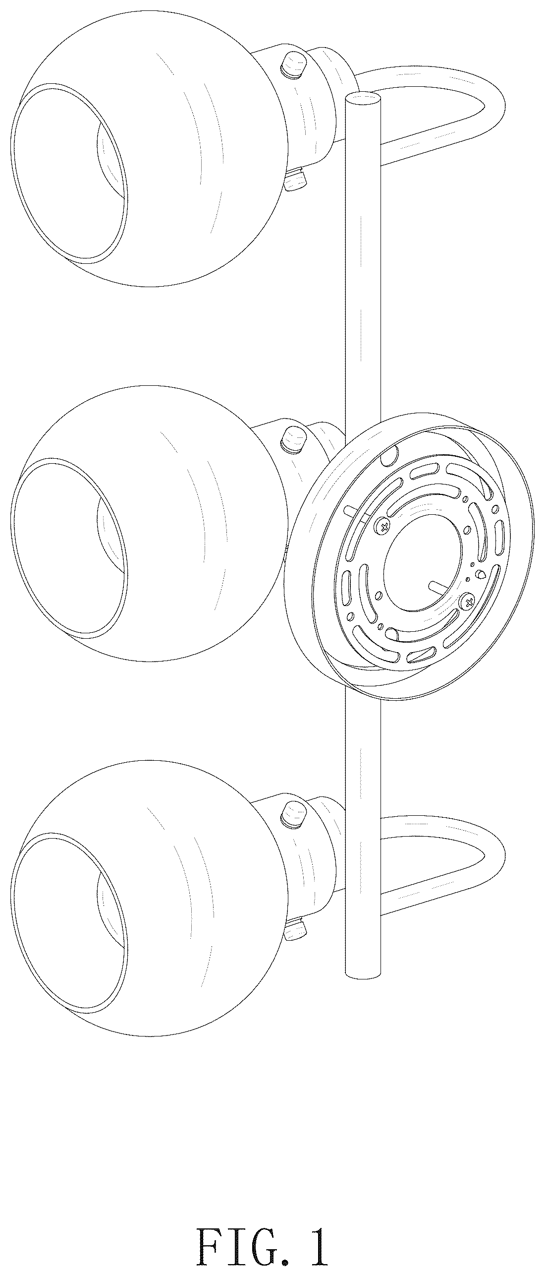 Patent USD1077320 Figure 1 – Wall lamp