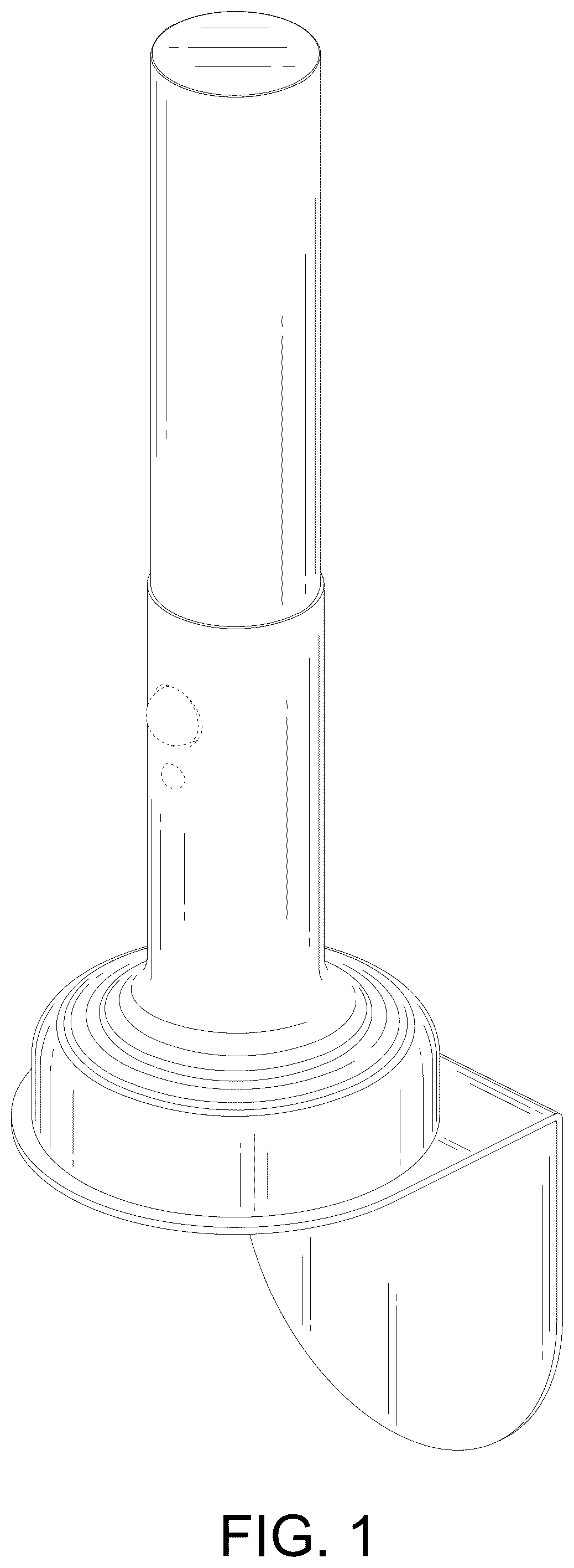 Patent USD1077332 Figure 1 – Candlestick lamp